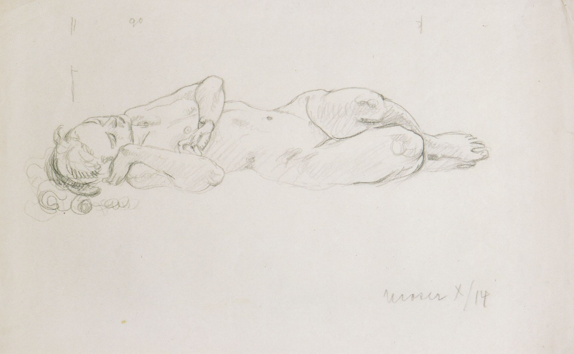 Figure study to Mermaid by Koloman Moser