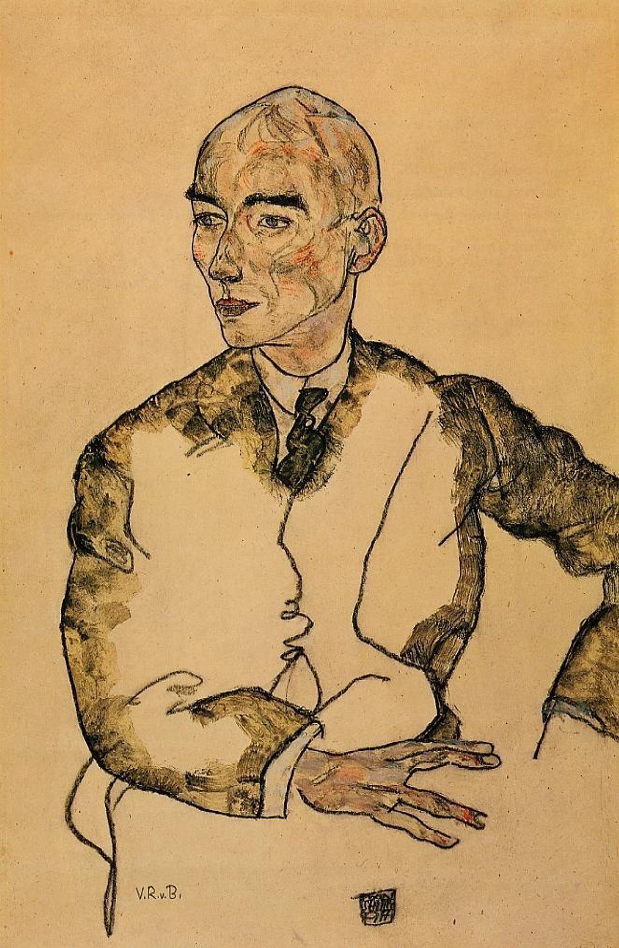 Portrait of Dr. Viktor Ritter von Bauer by Egon Schiele
