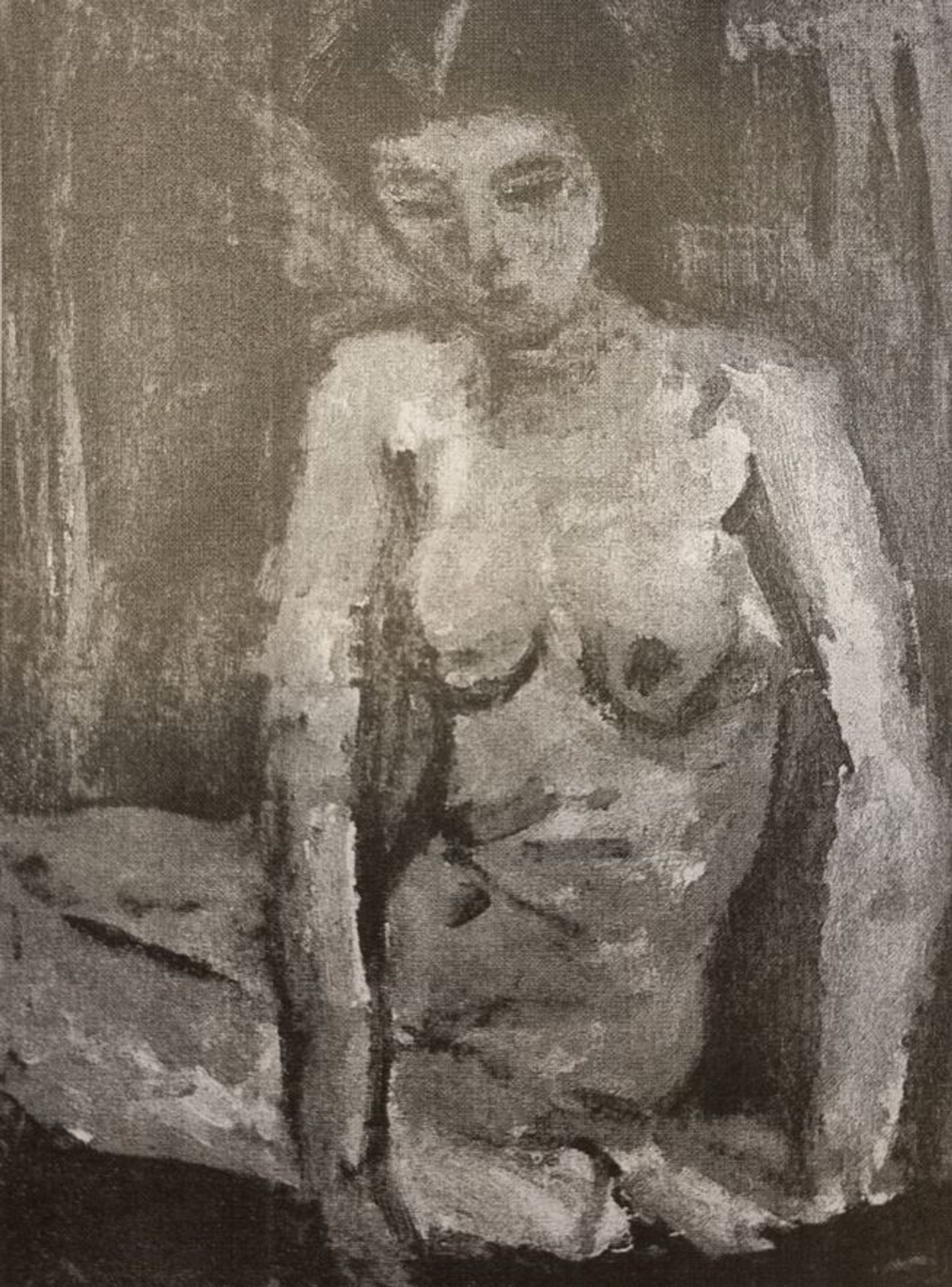 Bela Czobel, Nu Assis 1928 by Bela Czobel