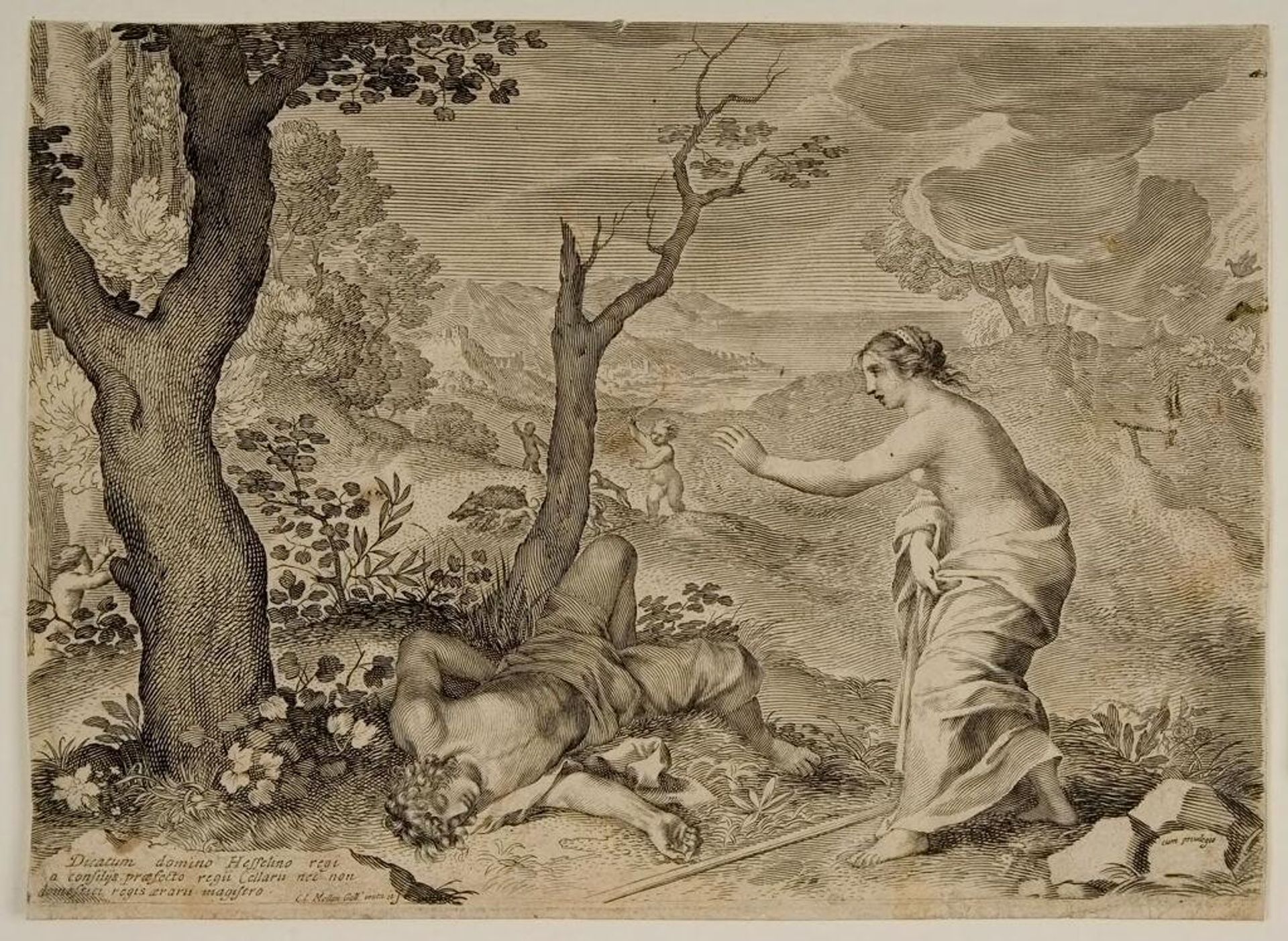Death of Adonis by Claude Mellan