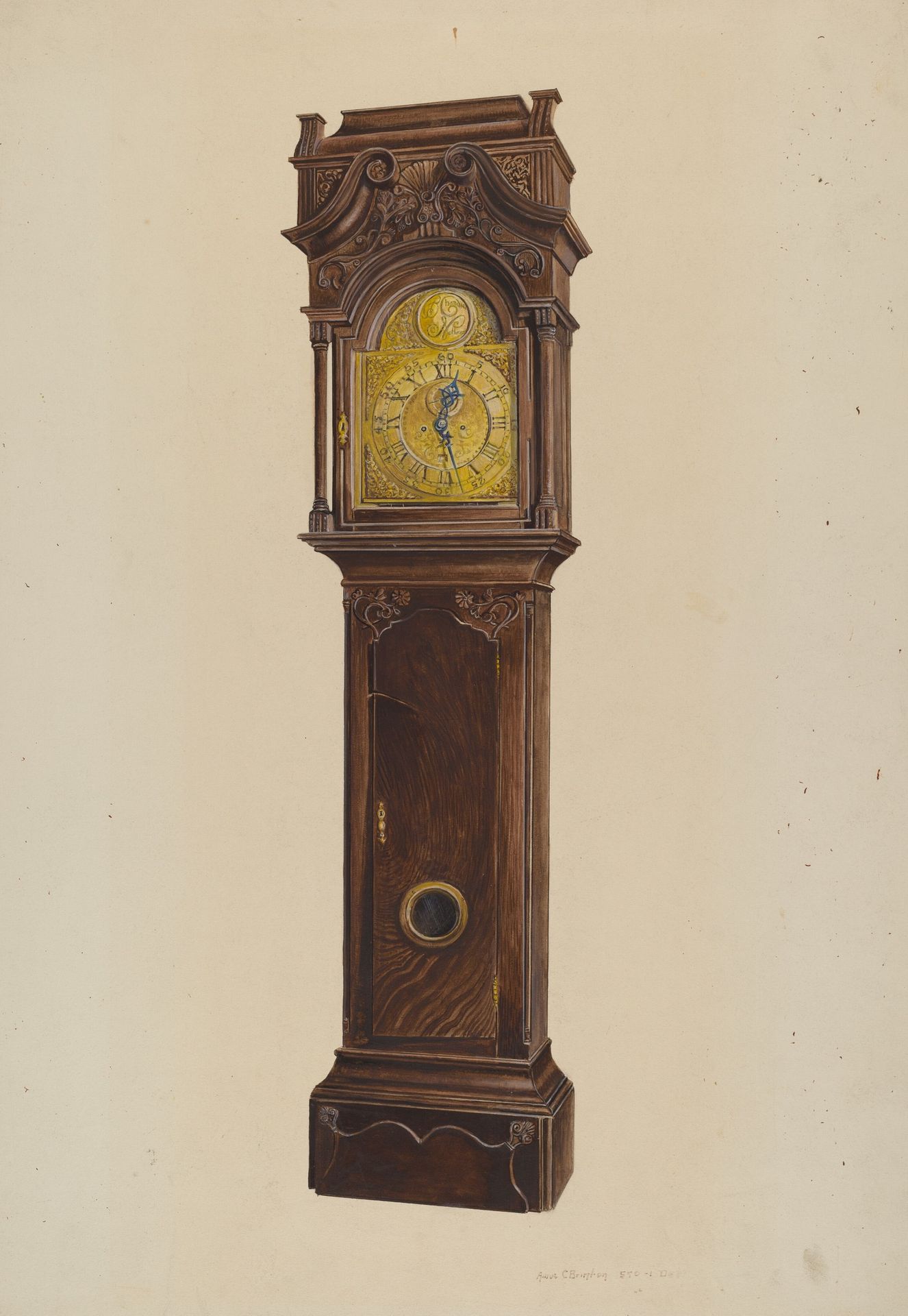 Grandfather Clock by Amos C. Brinton