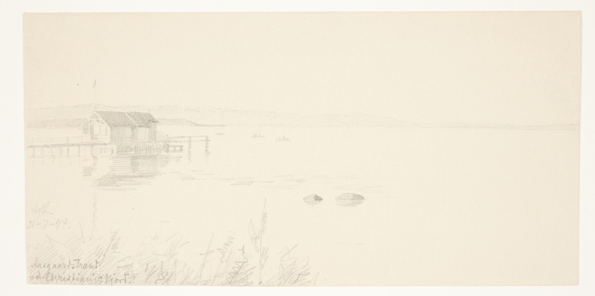 Aalsgaard strand ved Christianiafjord by Agnes Lunn
