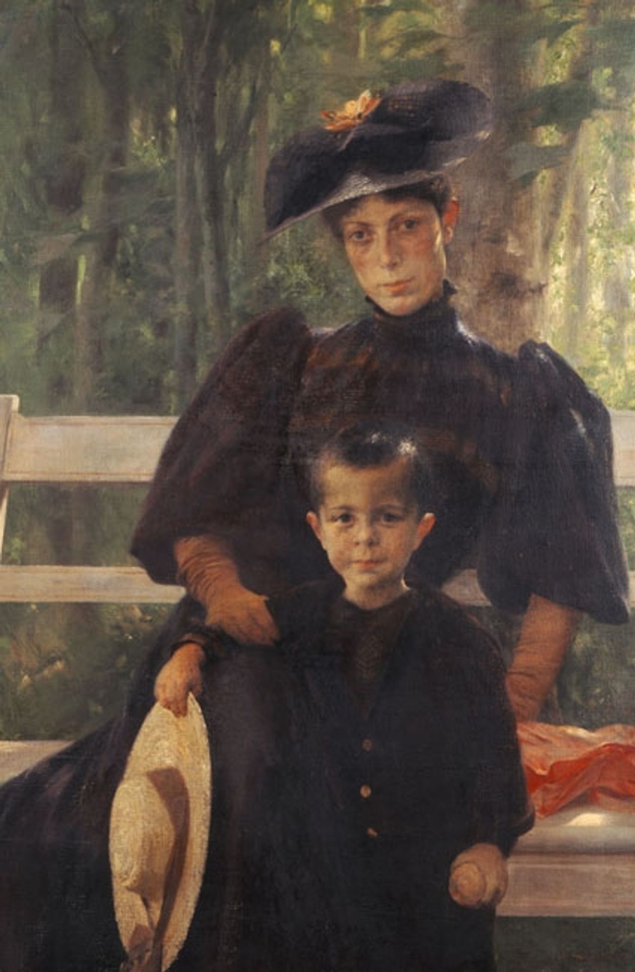 The Artist's Wife with Their Son by Georgios Jakobides
