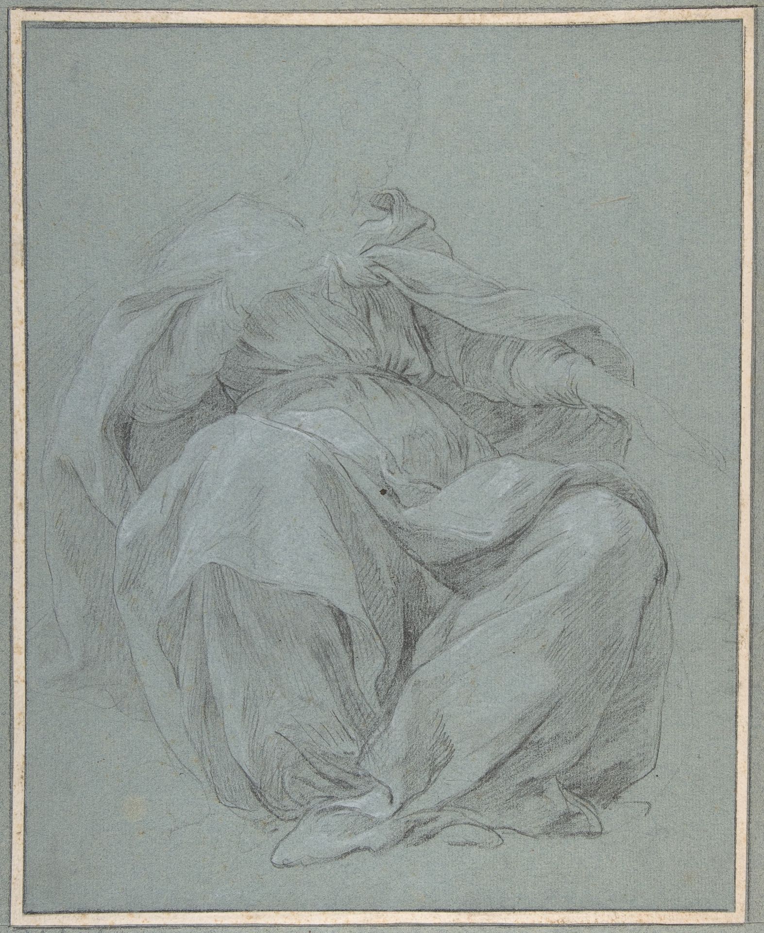 Seated Draped Figure by François Le Moyne