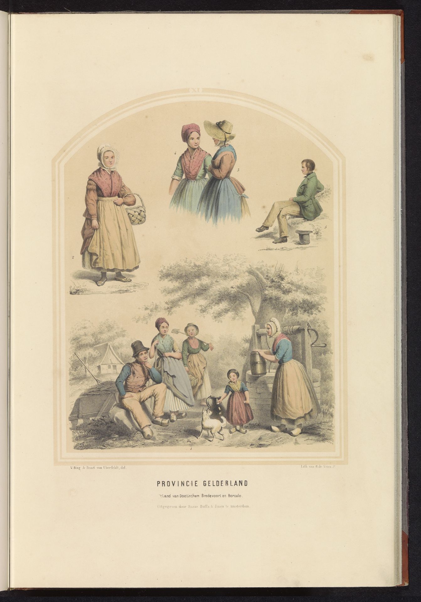 Klederdracht van de provincie Gelderland, 1857 by Ruurt de Vries