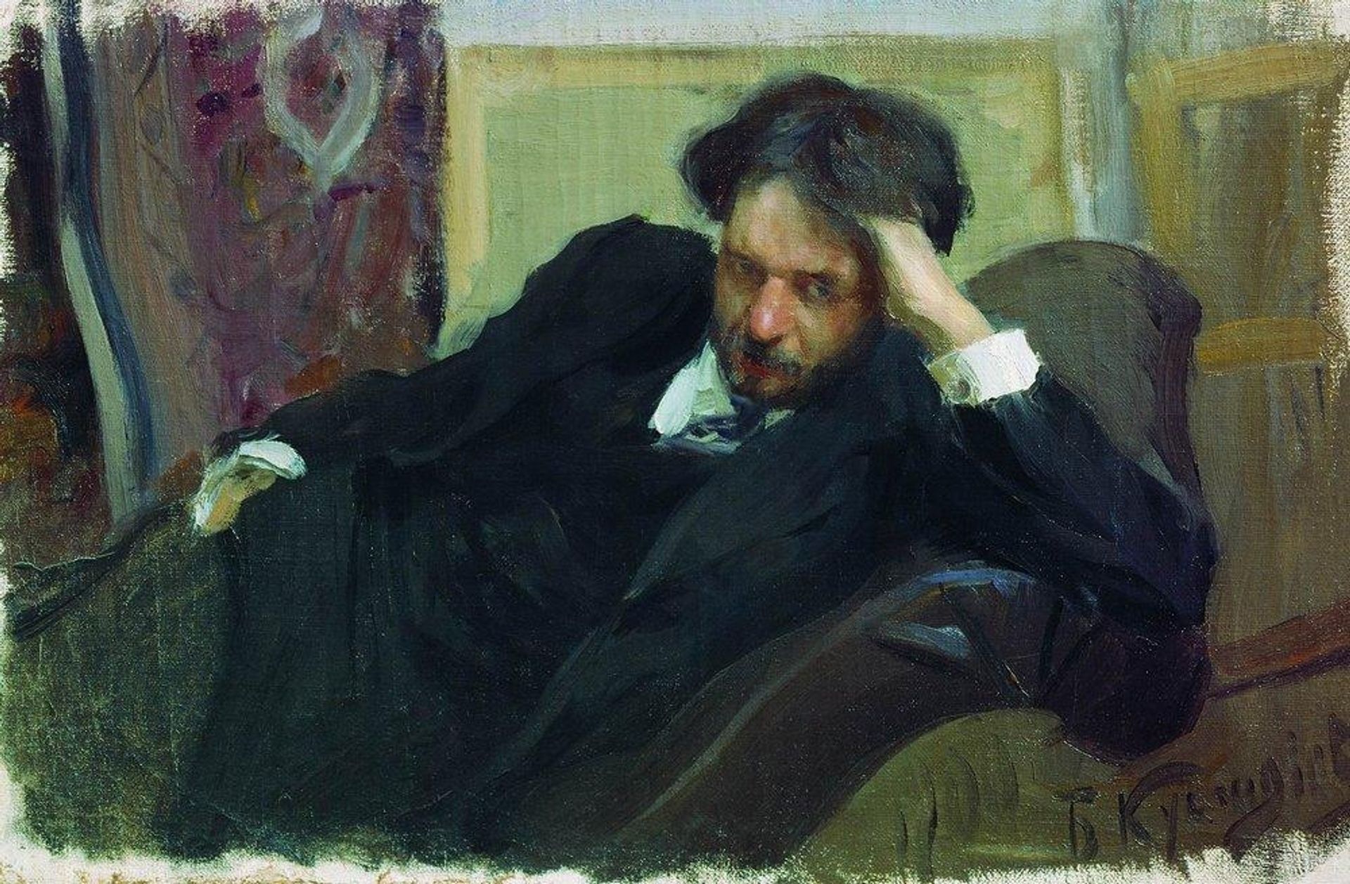 Portrait of D.F. Bogoslovsky by Boris Kustodiev
