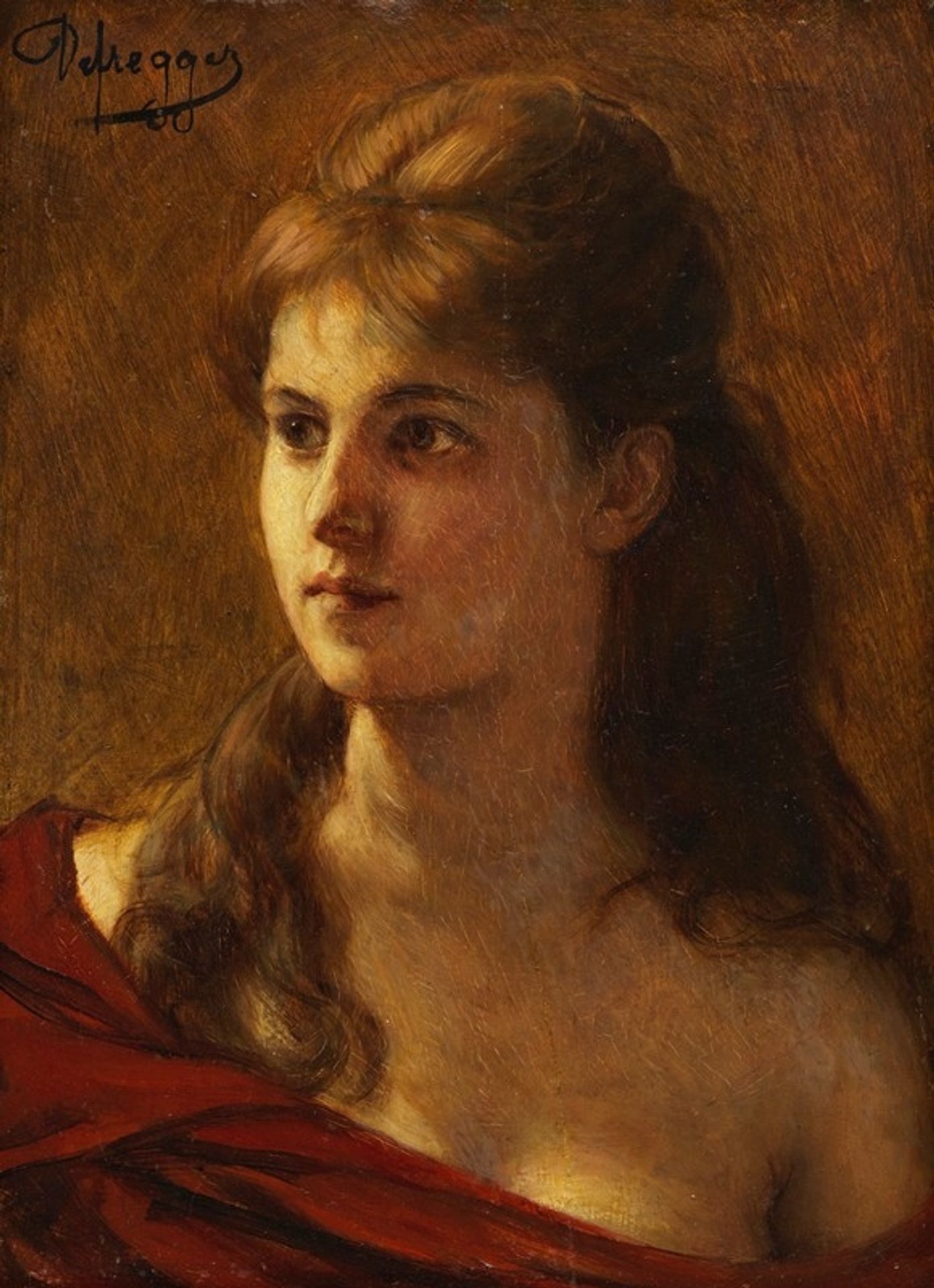 Mädchenporträt by Franz von Defregger