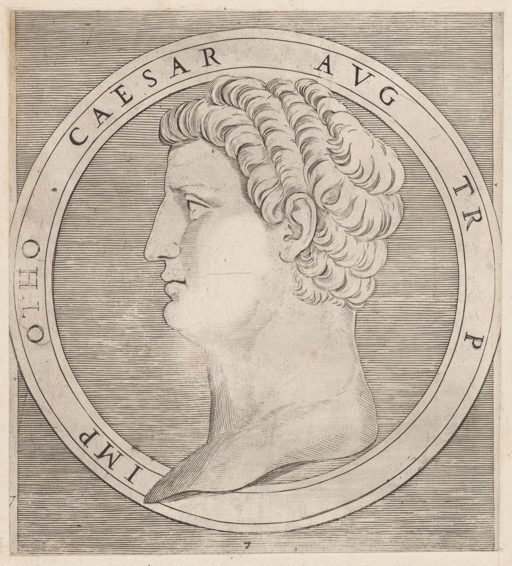 Speculum Romanae Magnificentiae: Otho, from The Twelve Caesars by Marcantonio Raimondi
