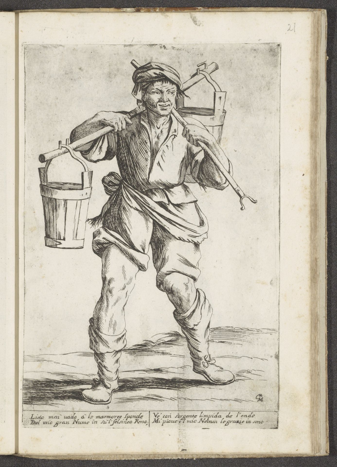 Waterdrager by Giuseppe Maria Mitelli