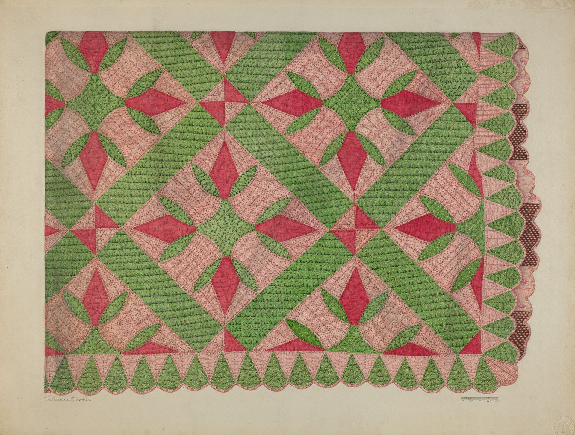 Turkey Track Quilt by Catherine Fowler