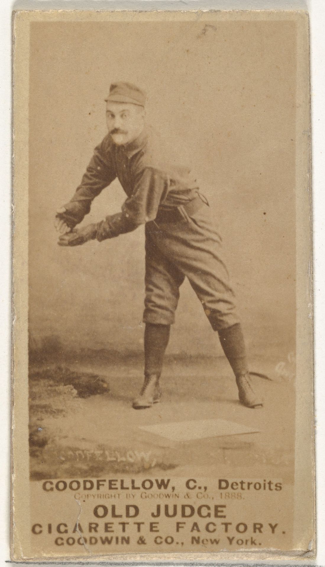 Goodfellow, Catcher, Detroit Wolverines, from the Old Judge series (N172) for Old Judge Cigarettes by Goodwin & Company
