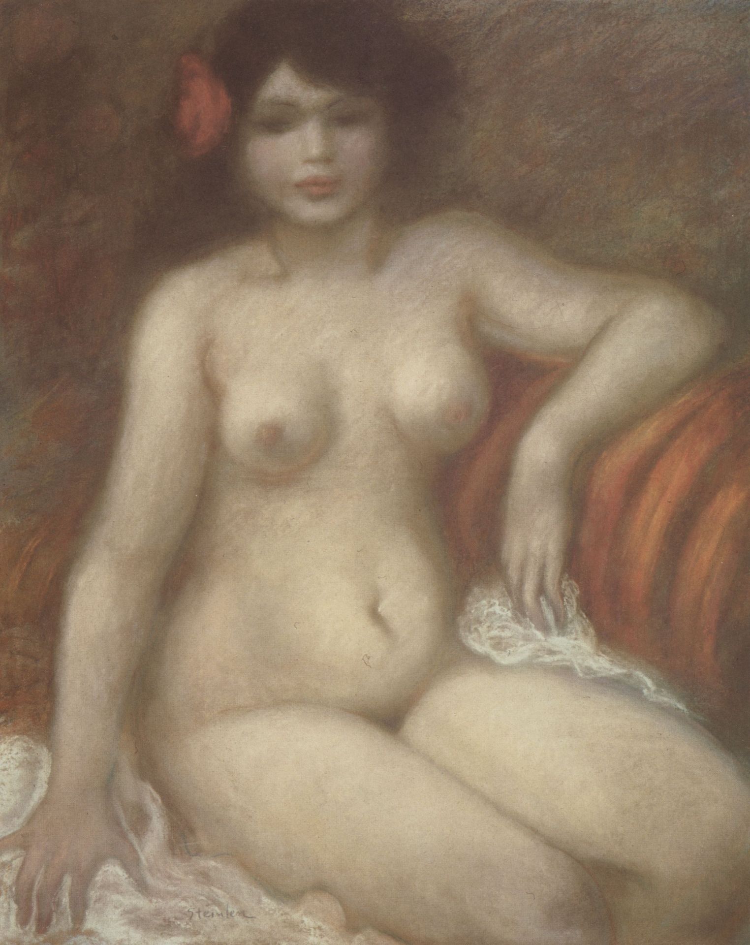 Seated Nude by Théophile Alexandre Steinlen