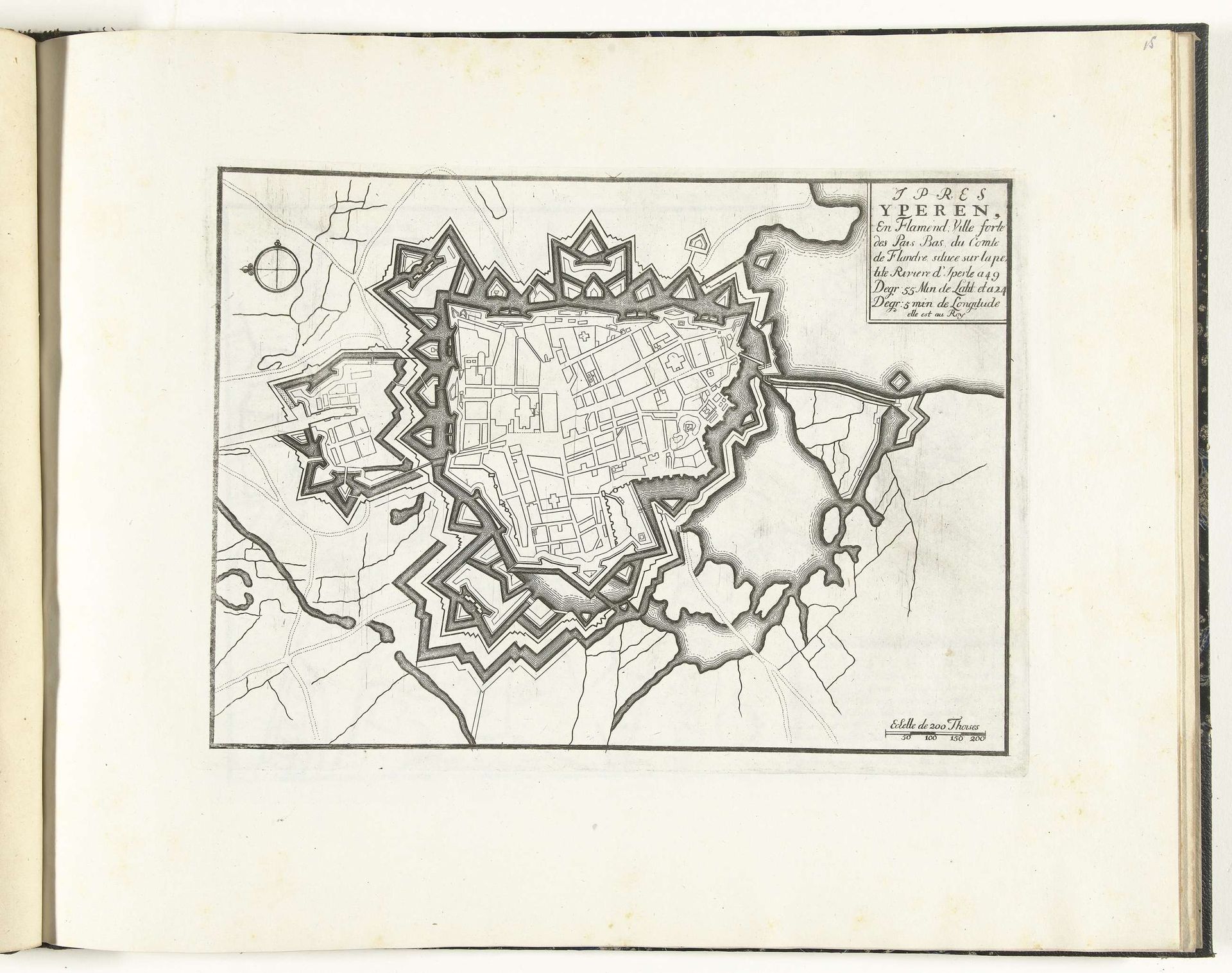 Plattegrond van Yperen, ca. 1693-1696 by Anonymous