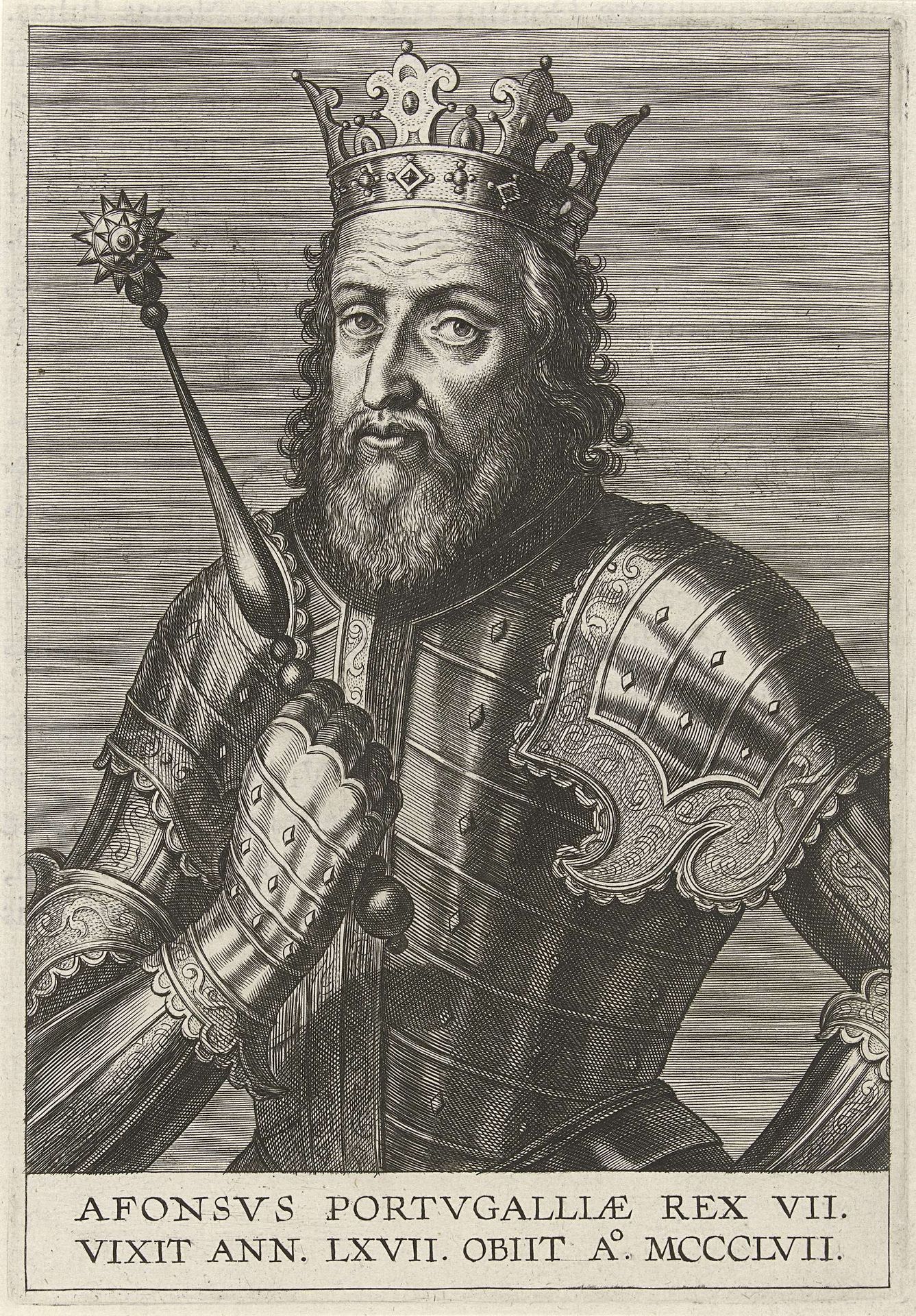 Portret van koning Alfons IV van Portugal by Cornelis Galle I