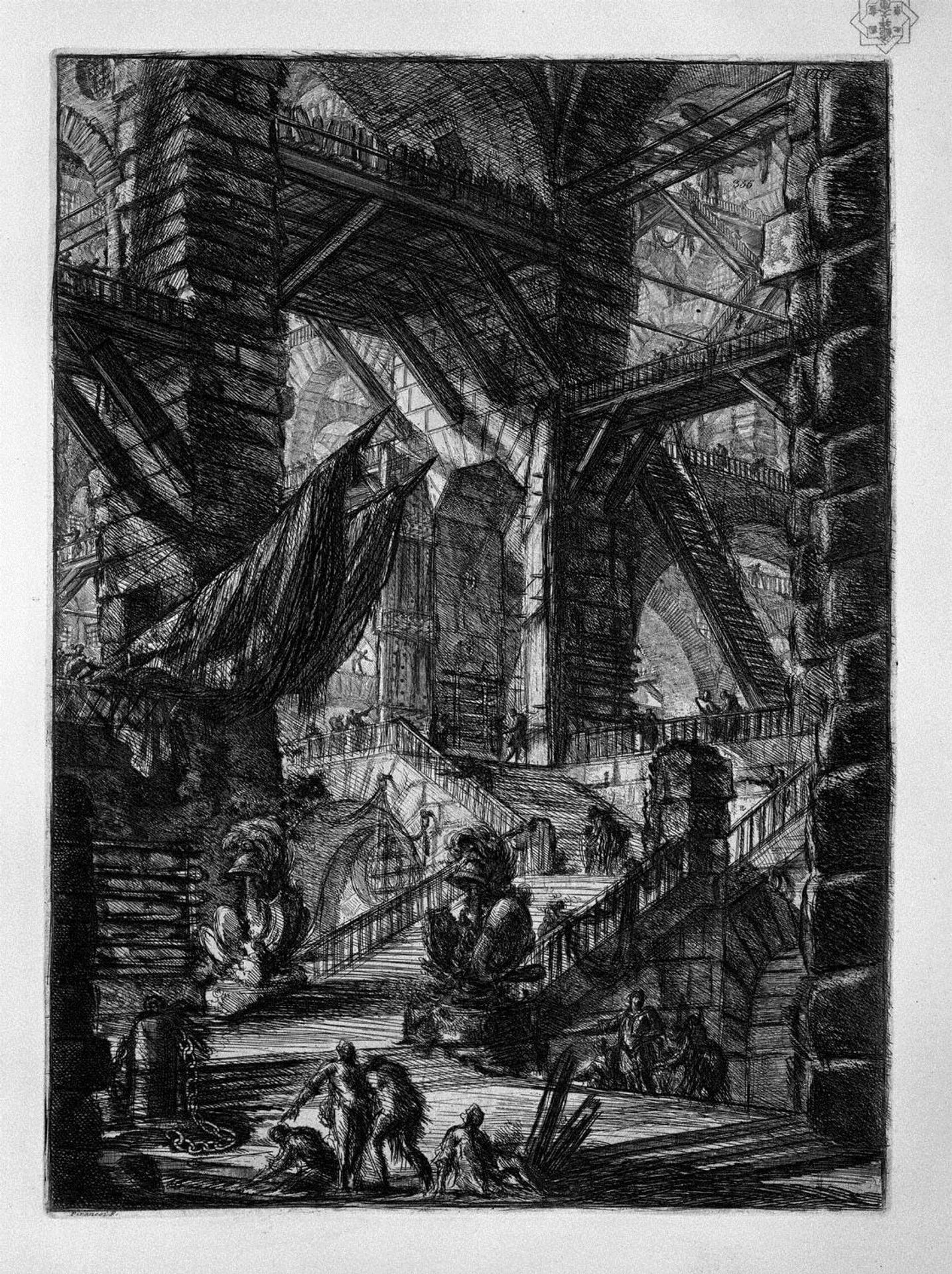 The Staircase with Trophies by Giovanni Battista Piranesi