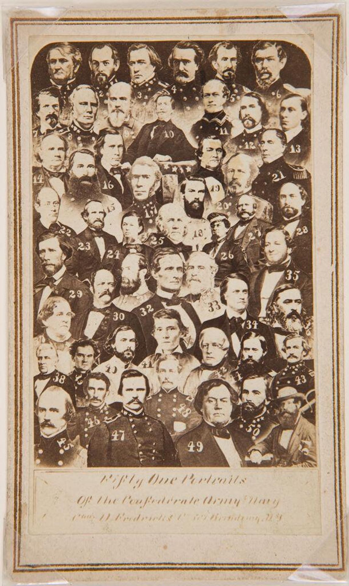 Fifty one portraits of the Confederate Army & Navy by C. D. Fredricks and Co.