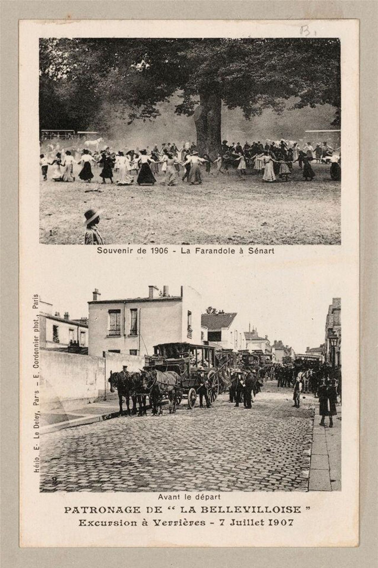 Industrial Problems, CoÃ¶peration: Europe. France. Paris: La Bellevilloise: CoÃ¶perative Societies, France: La Bellevillaise Socialist CoÃ¶perative Society in Paris 1907: Holiday Excursion of the Members and their Families by Edouard Cordonnier