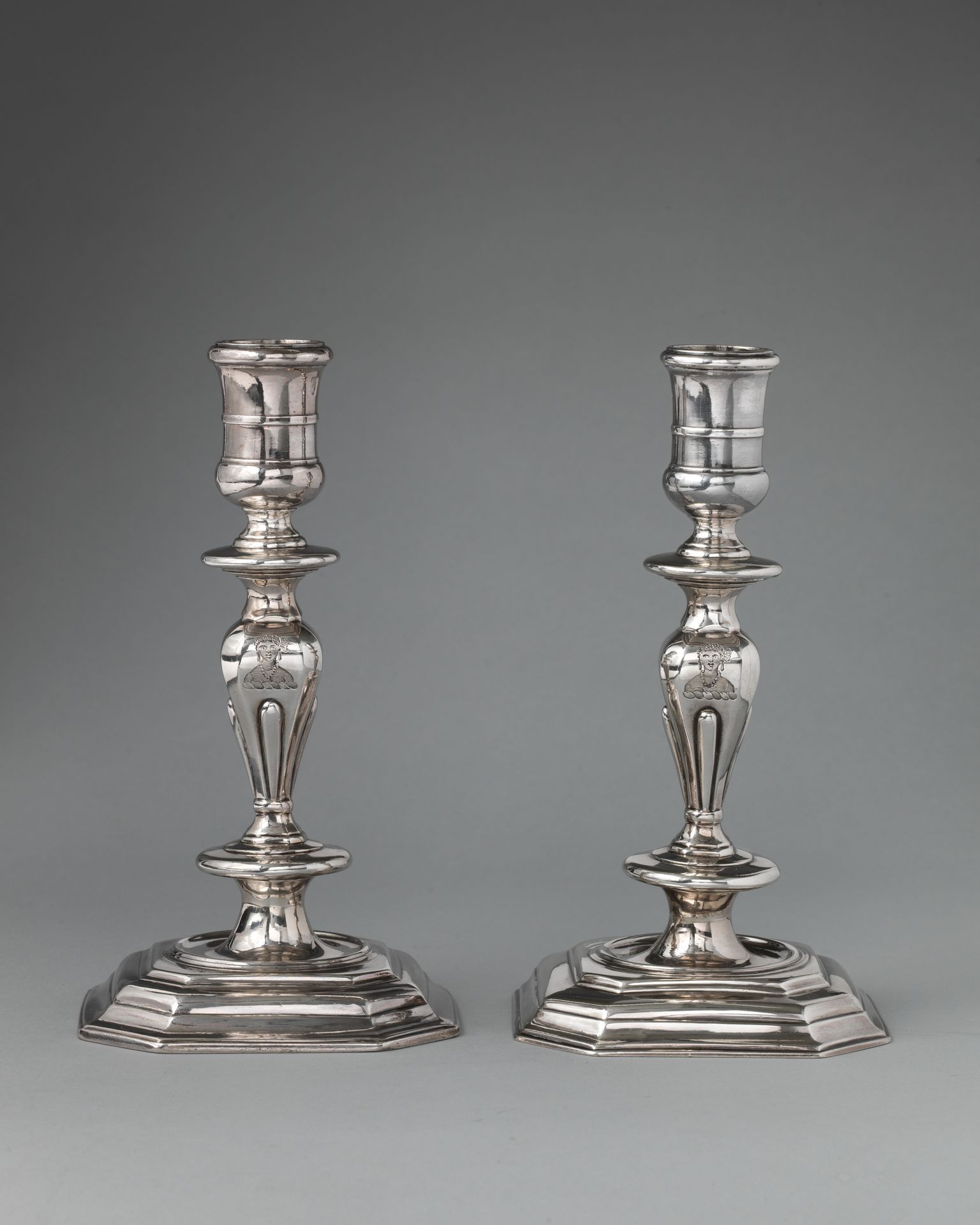 Pair of candlesticks by Thomas Merry I