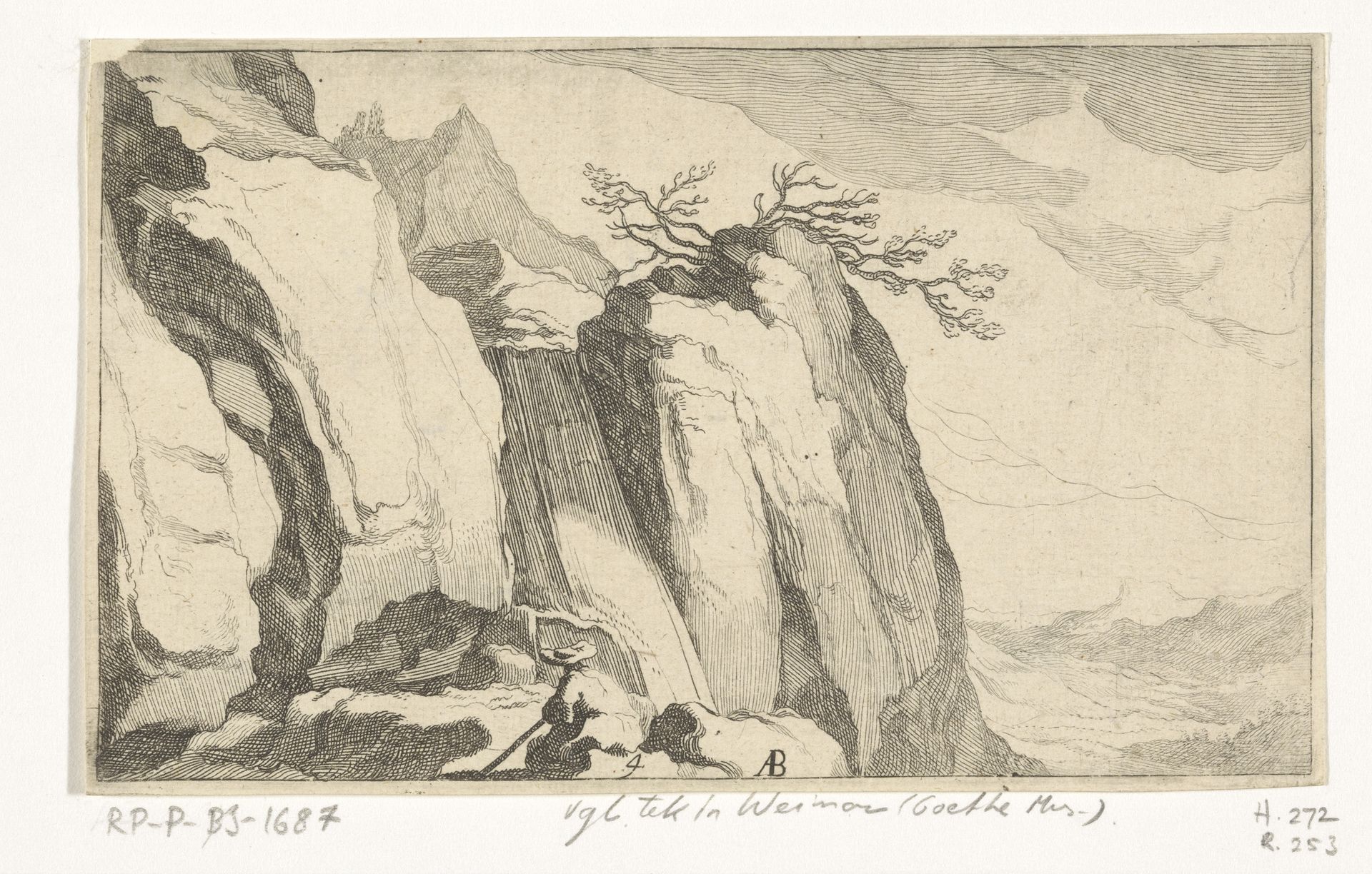 Rotslandschap by Frederick Bloemaert