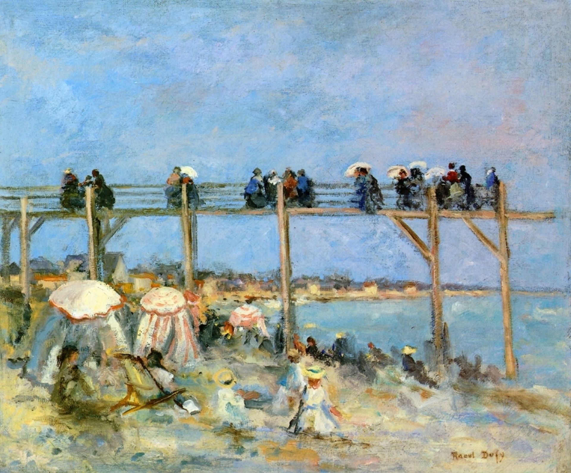 The Beach at Sainte Adresse by Raoul Dufy