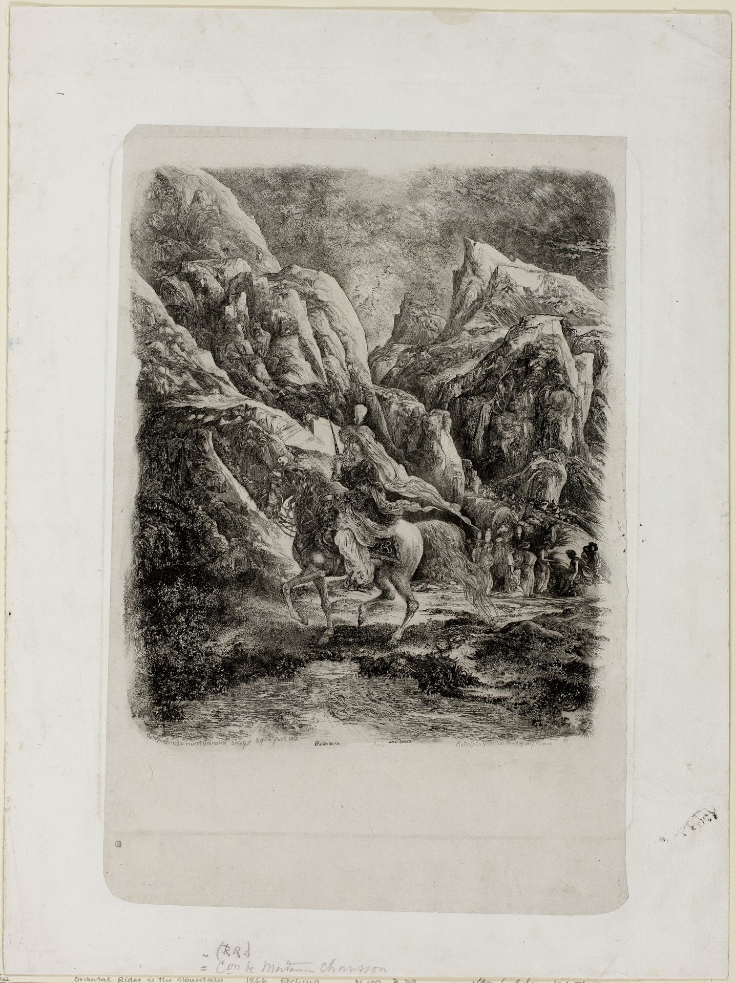 Rider in the Mountains by Rodolphe Bresdin