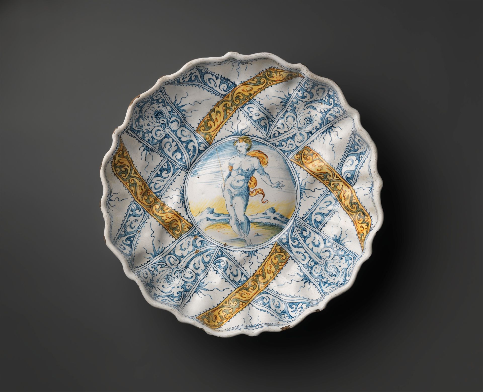 Bowl in "Faenza white" maiolica by Leonardo Bettisi, known as Don Pino