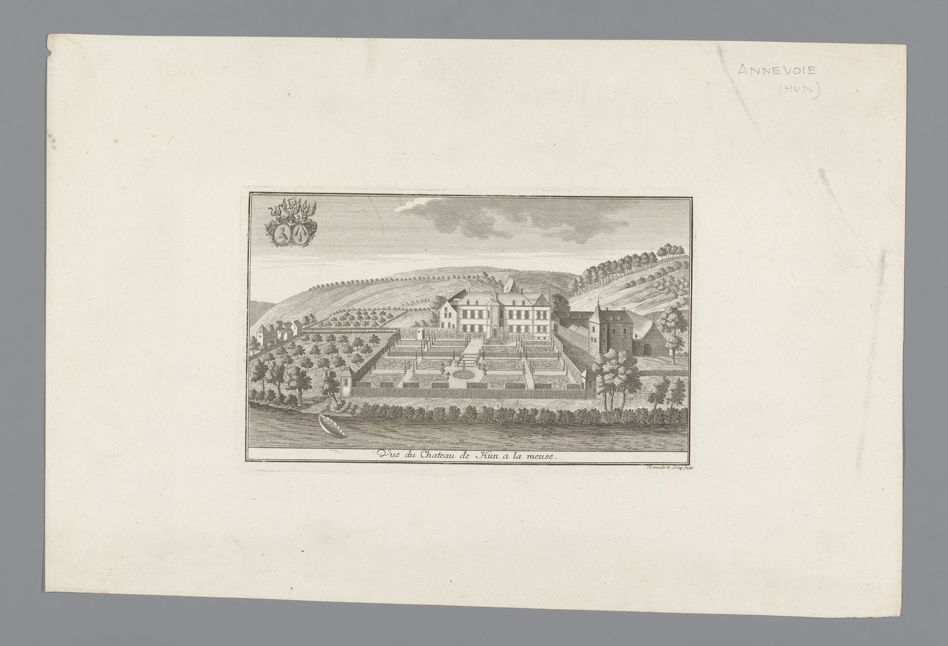 Gezicht op het kasteel te Annevoie by Anonymous