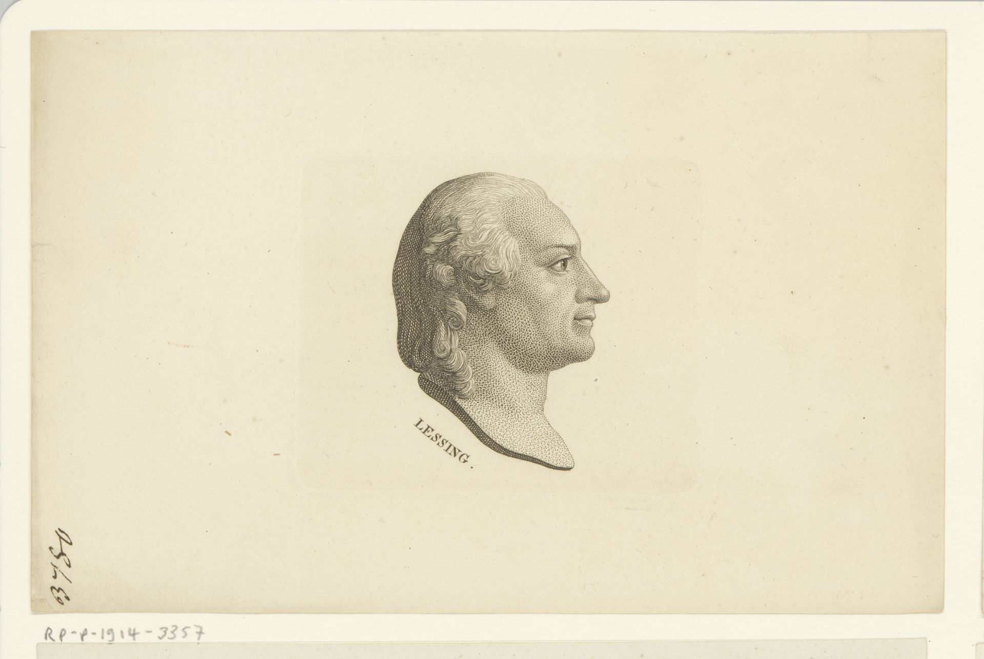 Portret van Gotthold Ephraim Lessing by Ernst Ludwig Riepenhausen