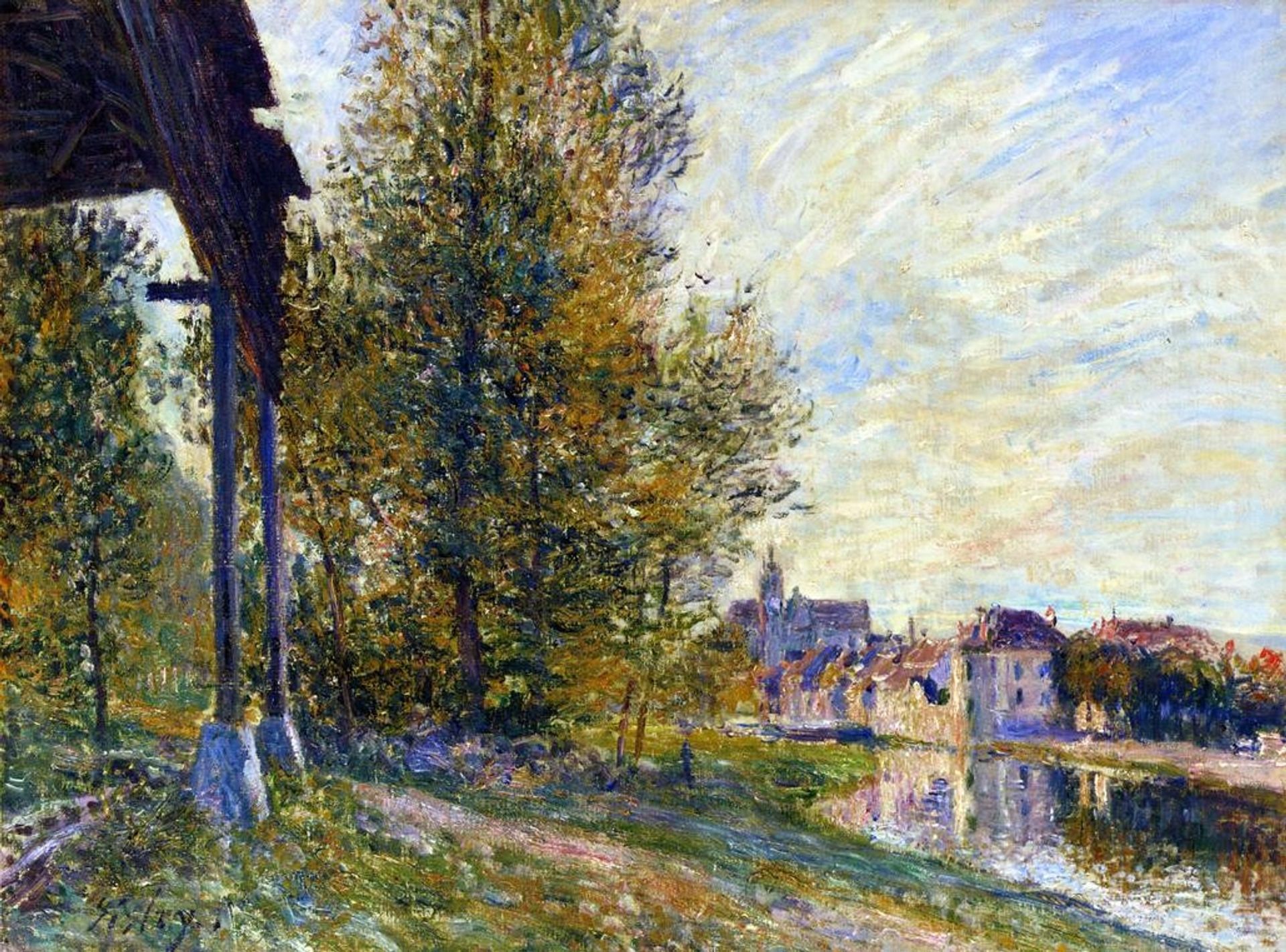 Near Moret sur Loing by Alfred Sisley