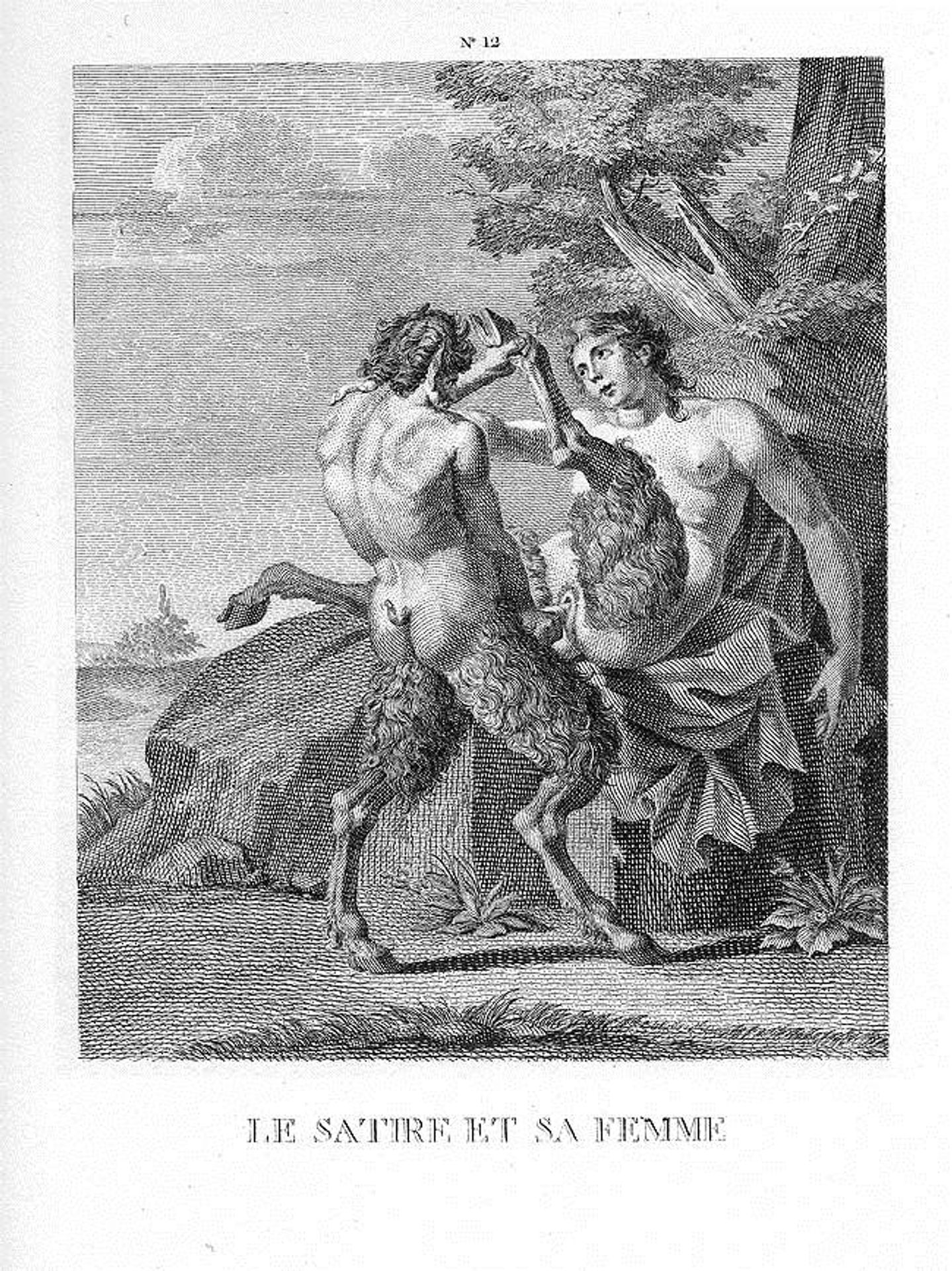The satire and his wife by Agostino Carracci