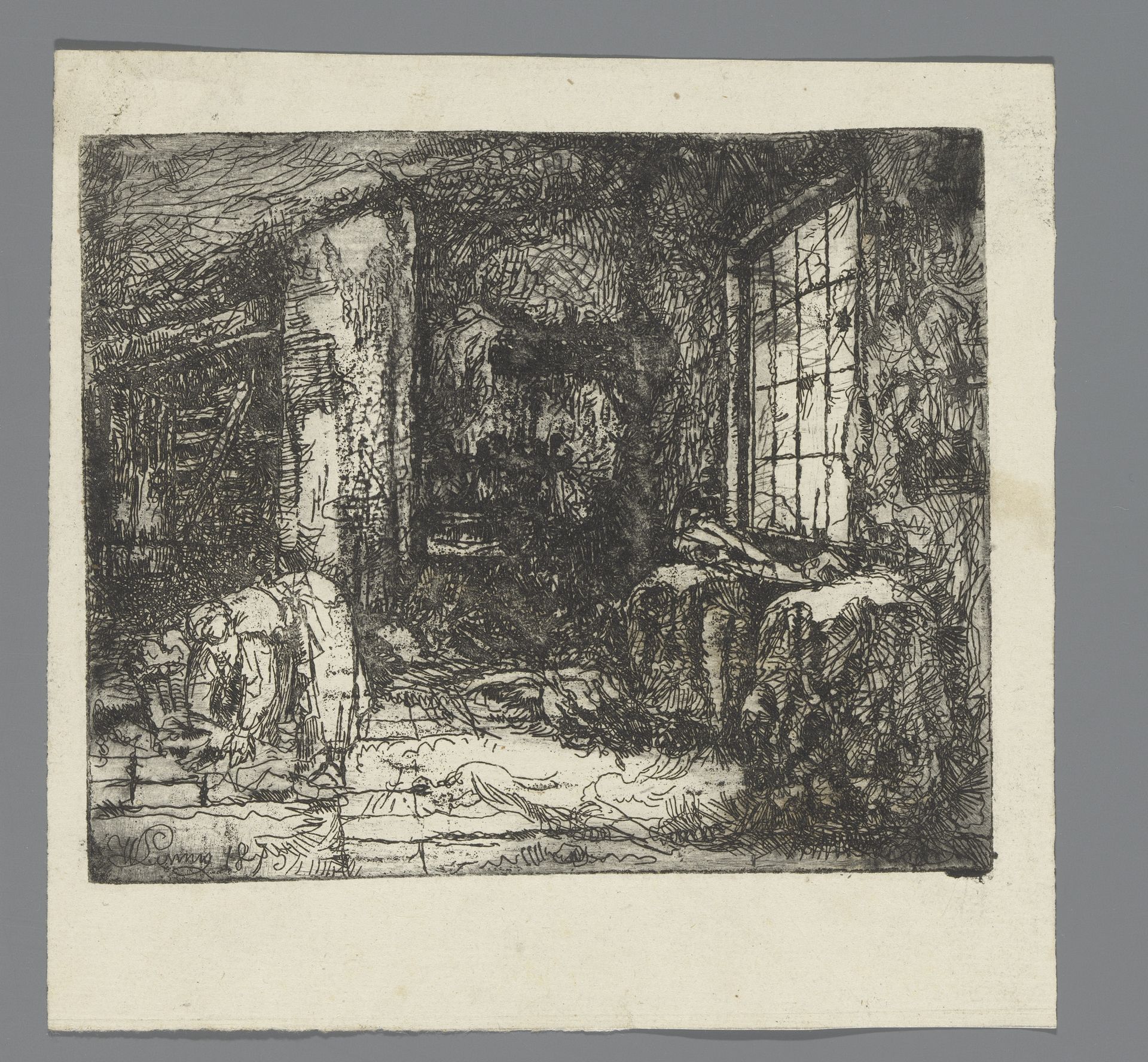 Interieur van een woning by Willem (II) Linnig