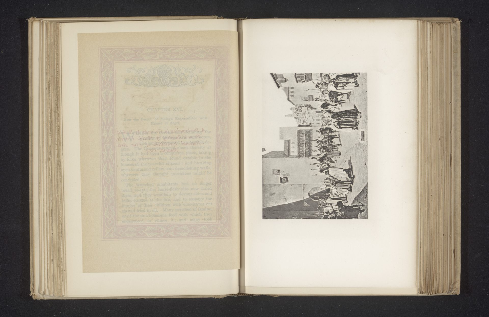 Fotoreproductie van een schilderij van een verklaring van Mohammed Abu Abdallah in Granada door Plácido Francés y Pascual by Anonymous