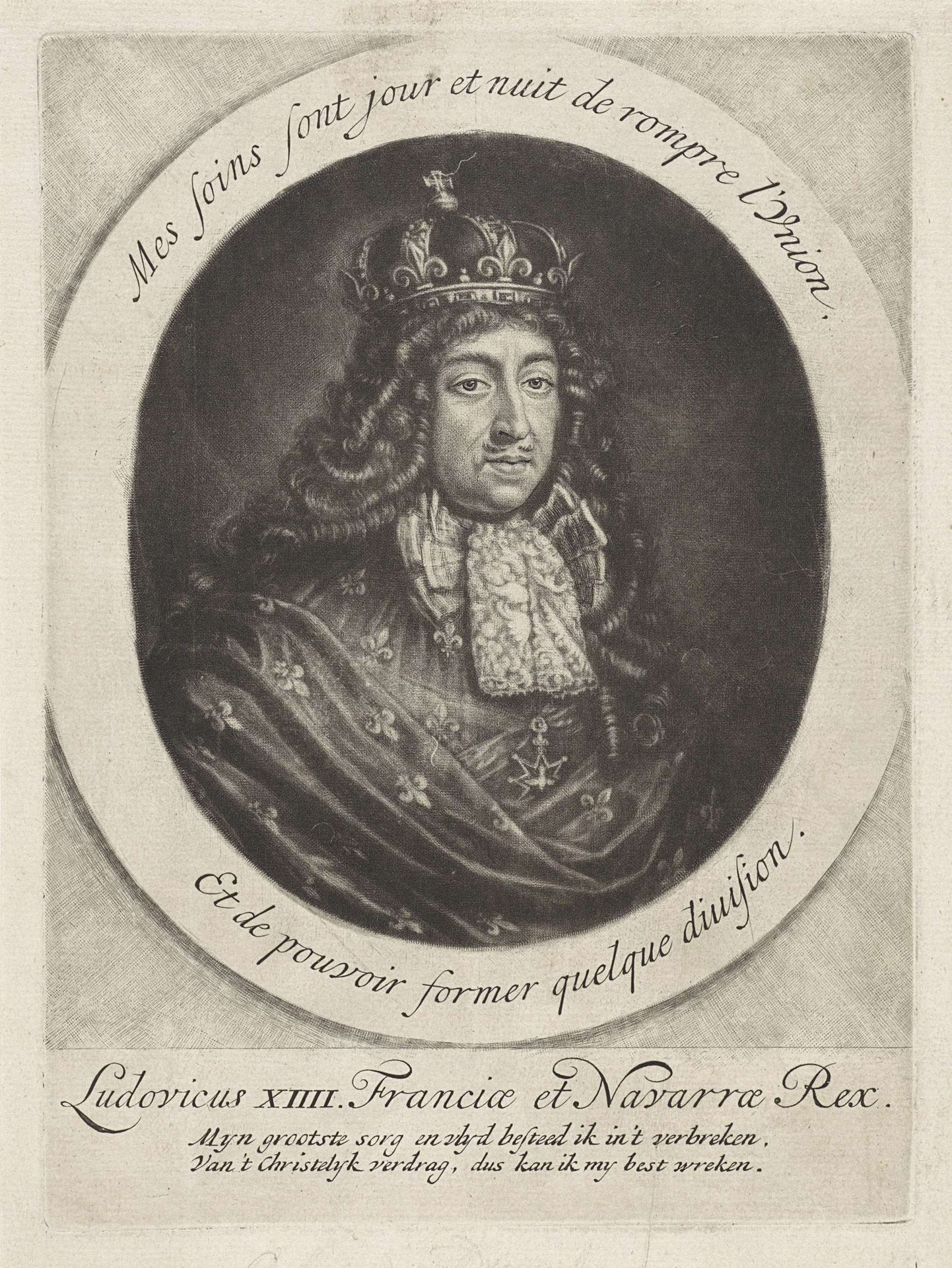 Portret van Lodewijk XIV, koning van Frankrijk by Jacob Gole
