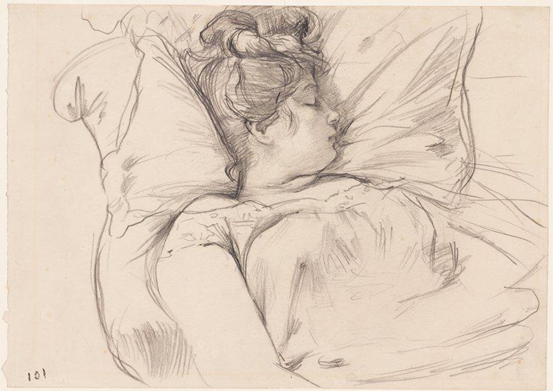 Lili Grenier Sleeping by Albert Belleroche