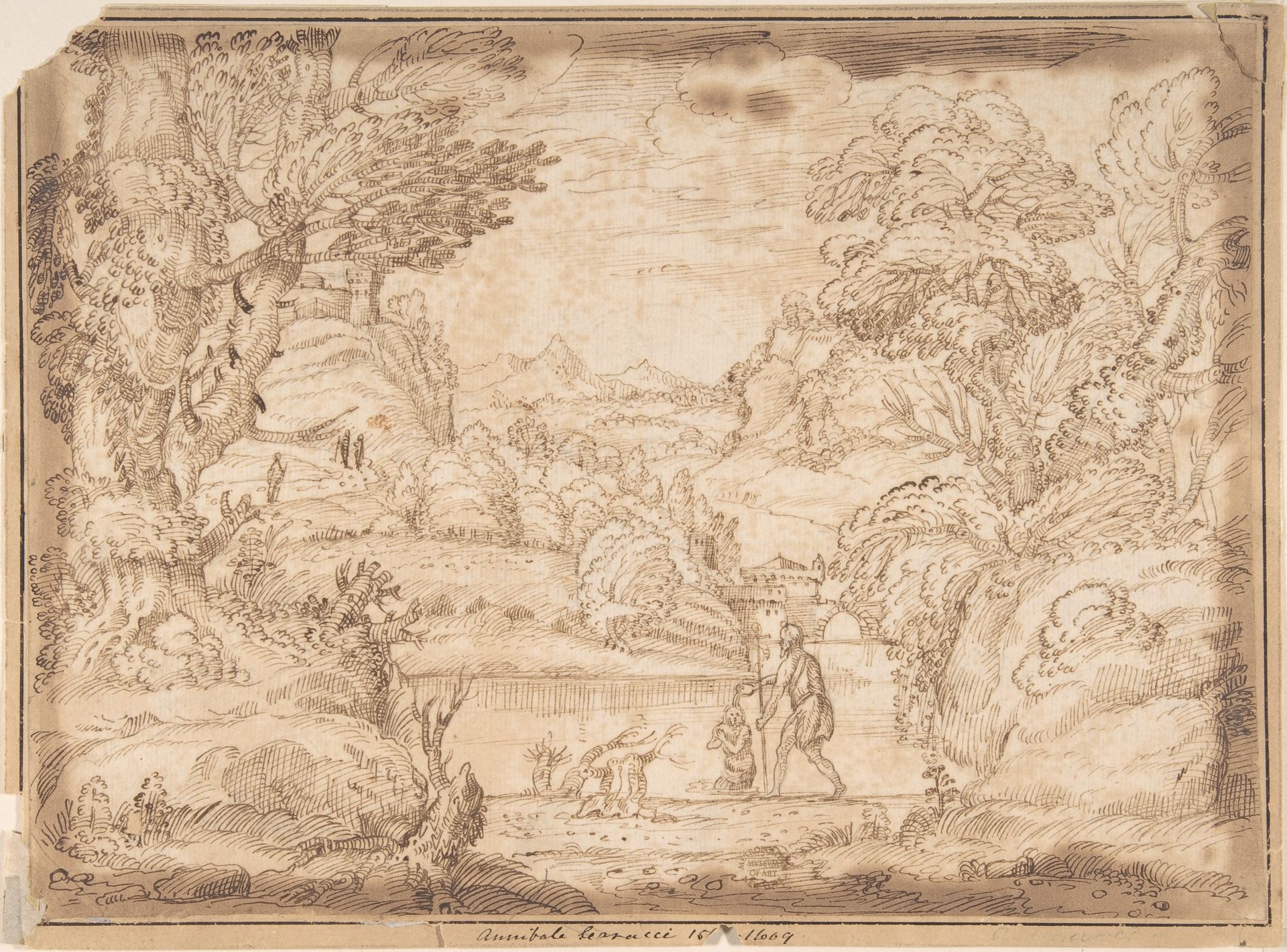 Landscape with the Baptism of Christ by Anonymous