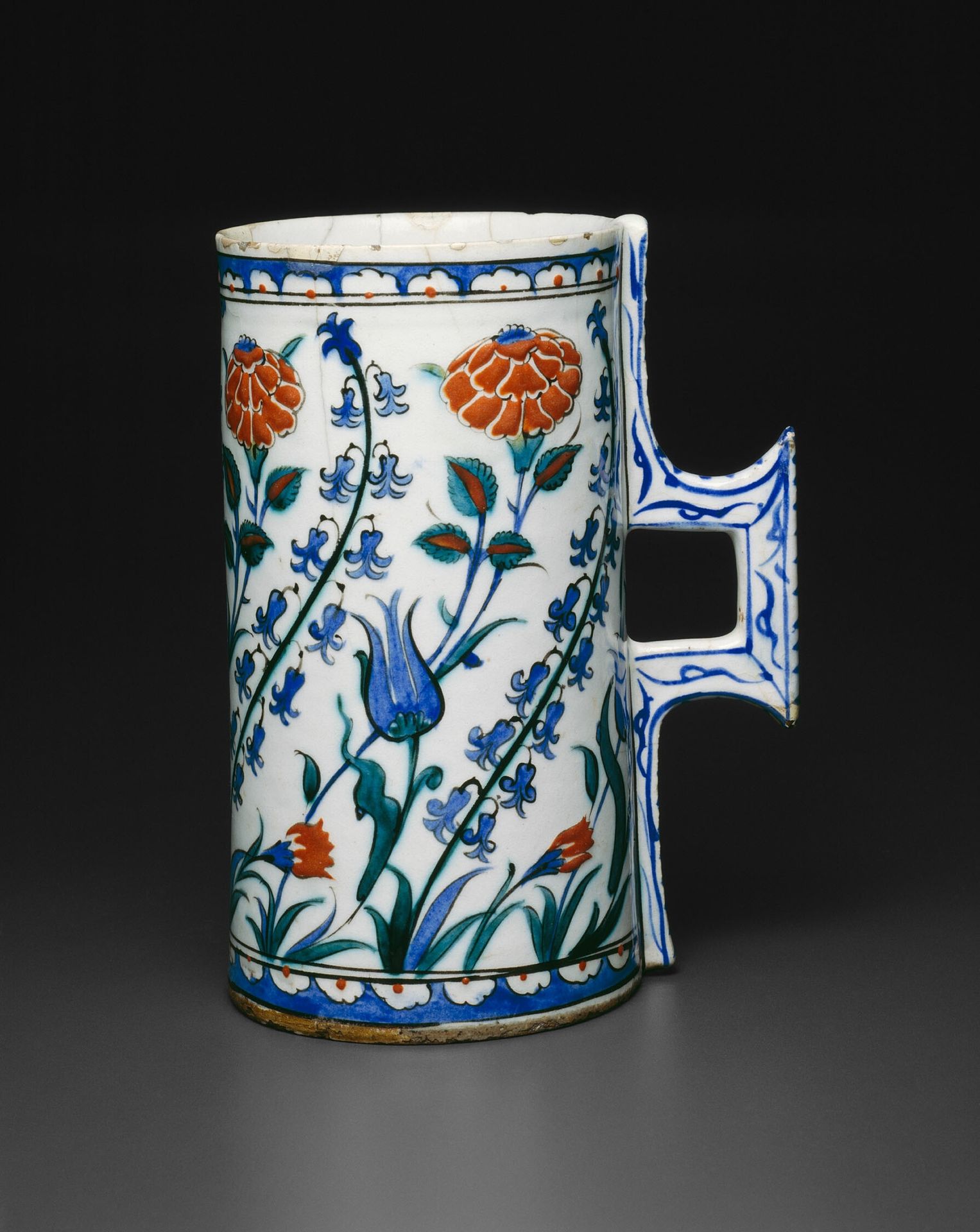 Tankard (Hanap) with Tulips, Hyacinths, Roses, and Carnations by Anonymous