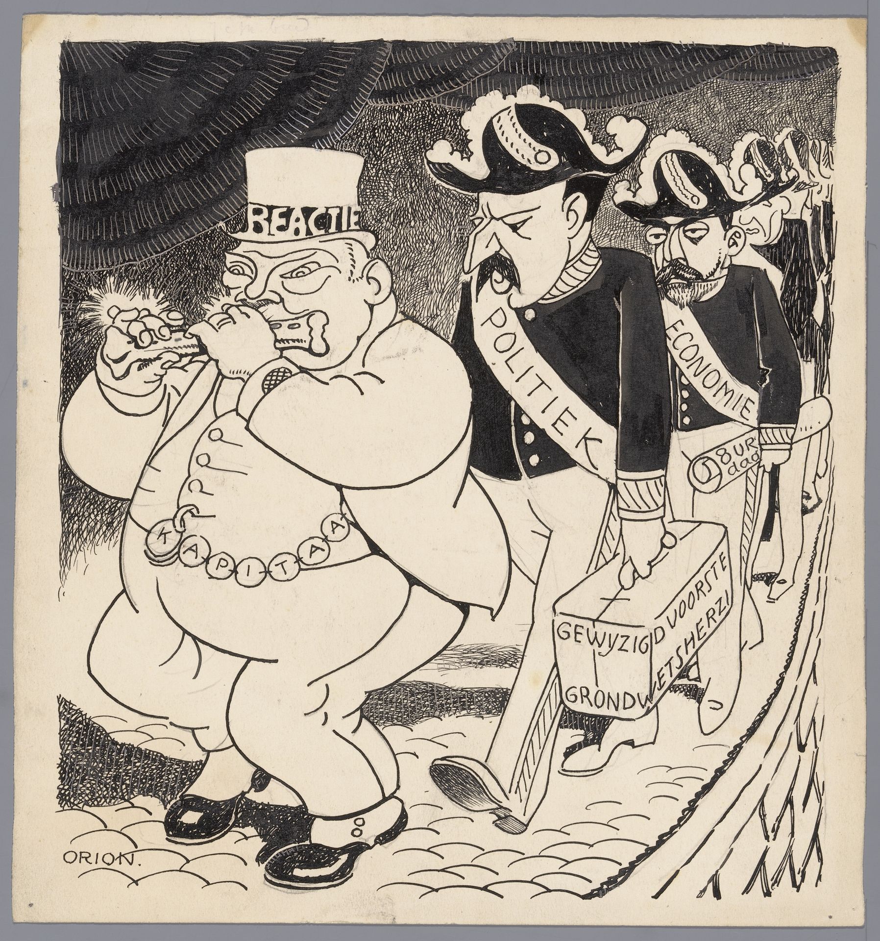 Politiek volgt het pijpen van het Kapitaal by Patricq Kroon