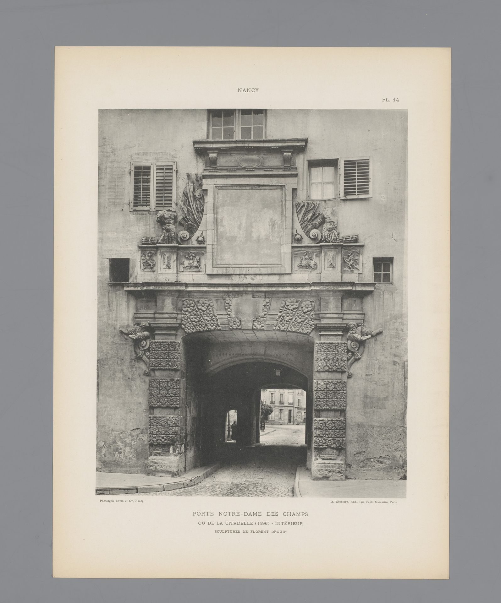 Doorgang van de Porte de la Citadelle te Nancy by Anonymous