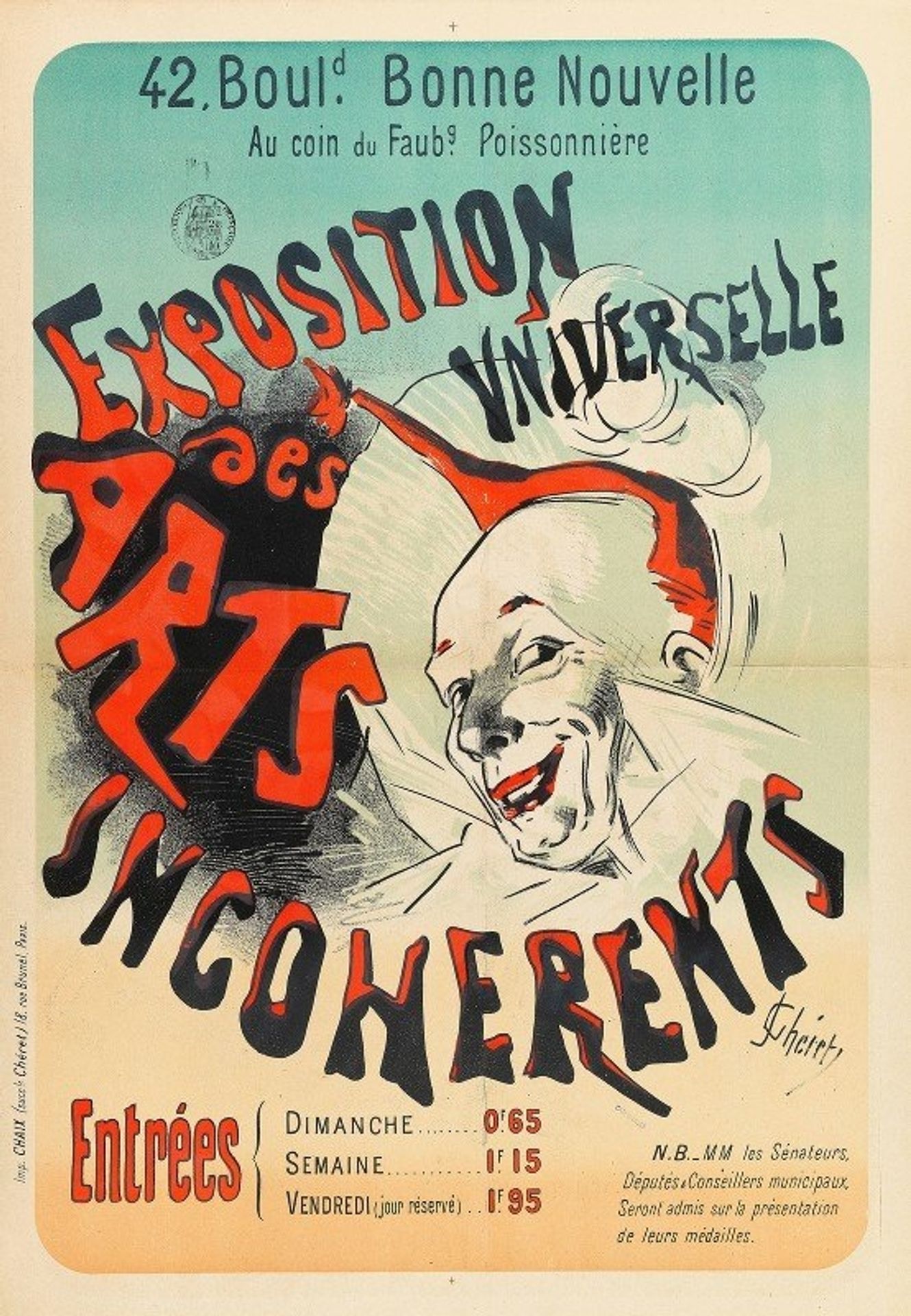 Exposition Universelle Des Arts Incoherents by Jules Chéret