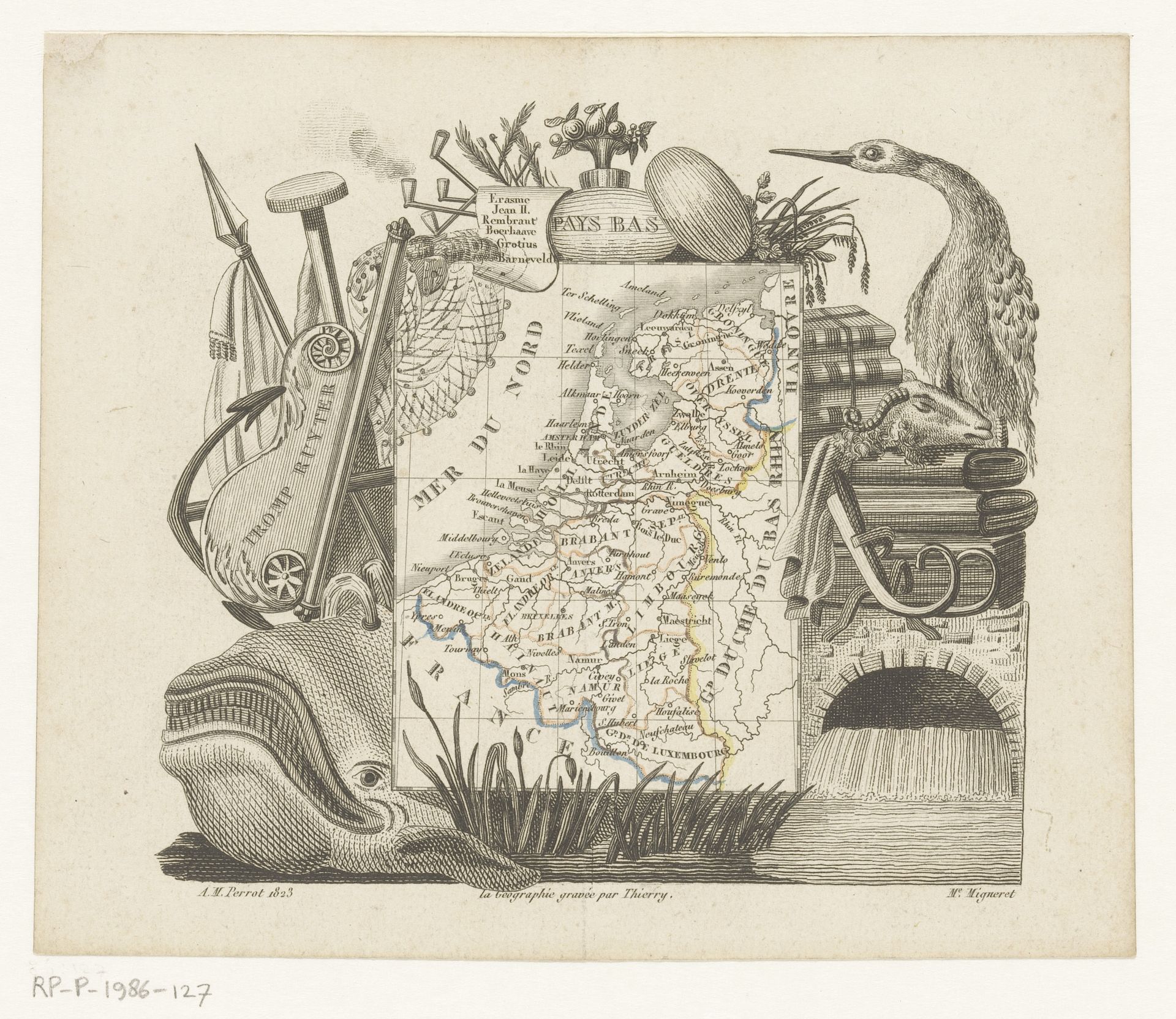 Kaart van Nederland by C. Thierry