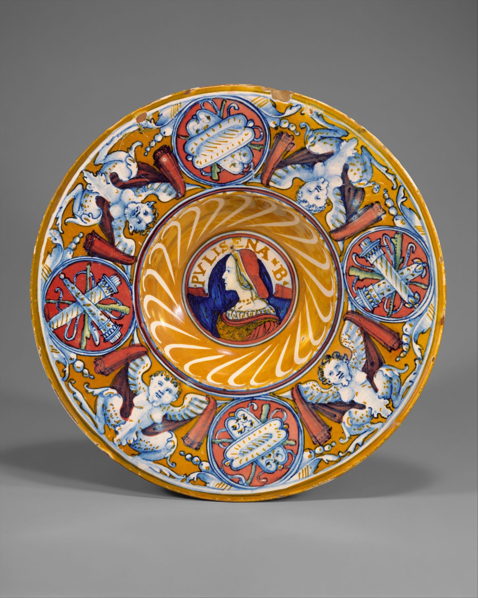 Plate (tondino) by Maestro Giorgio Andreoli