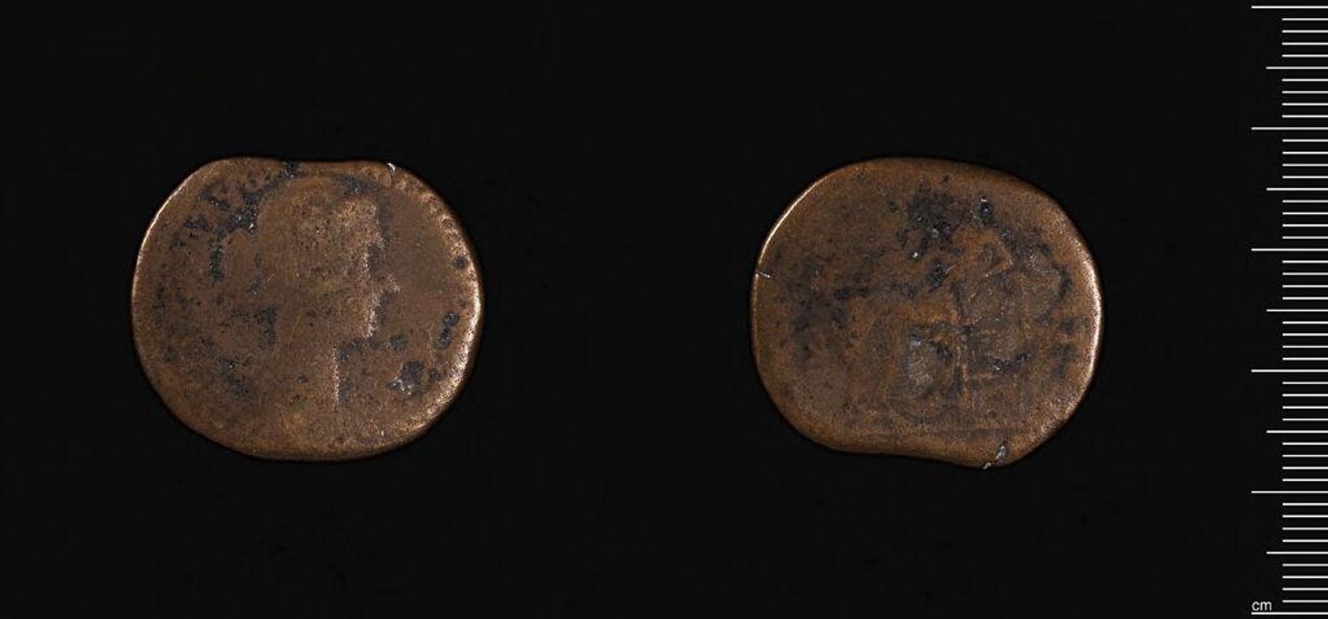 Sestertius of Faustina II by Faustina II