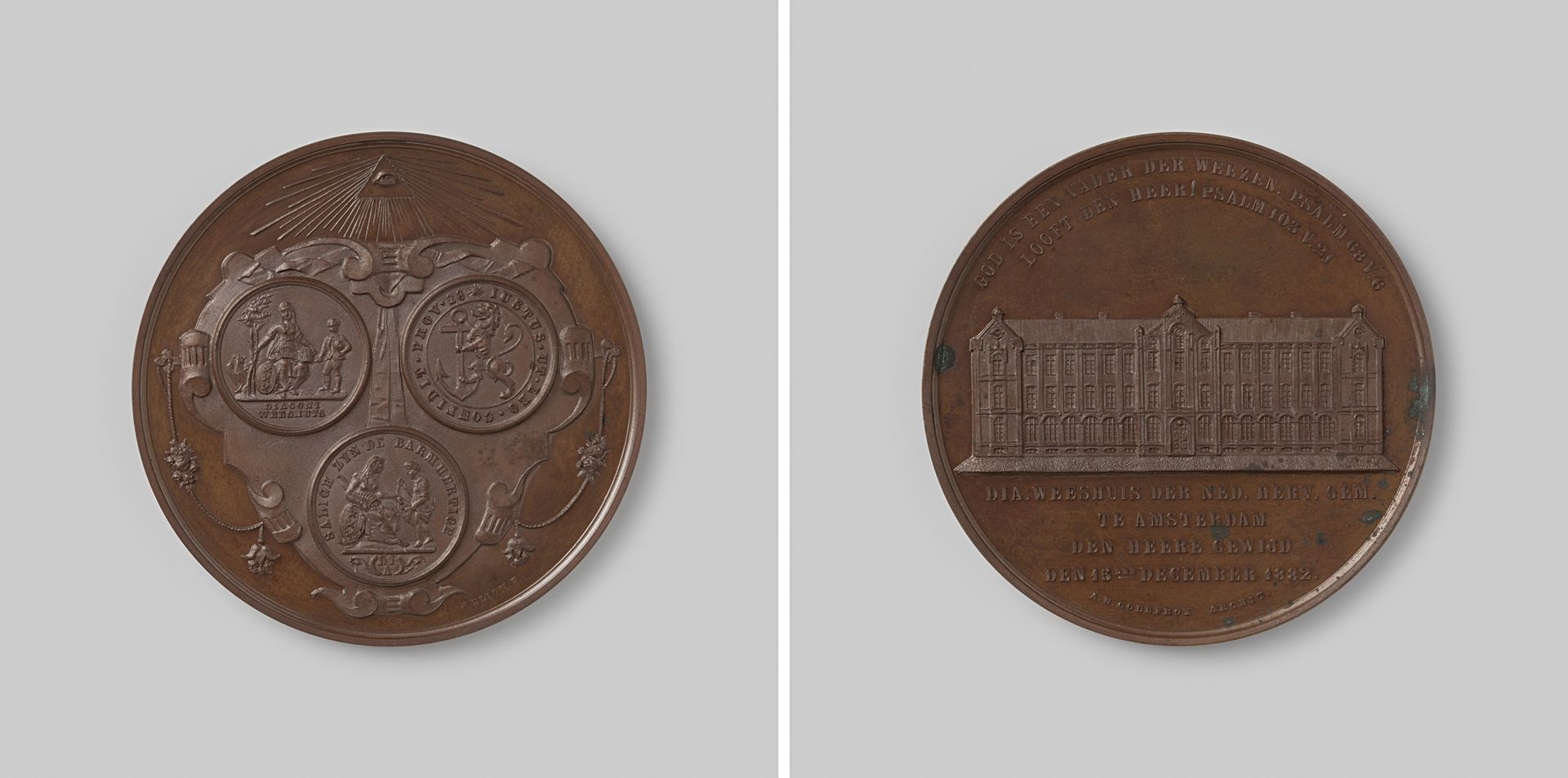 Inwijding van het Diaconie Weeshuis van de Nederlandsch Hervormde Gemeente te Amsterdam 1882 by Jacob Samuel Cohen Elion