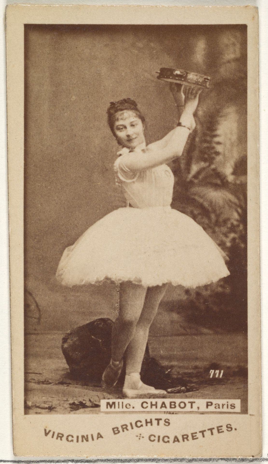Card 771, Mlle. Chabot, Paris, from the Actors and Actresses series (N45, Type 1) for Virginia Brights Cigarettes by Allen & Ginter