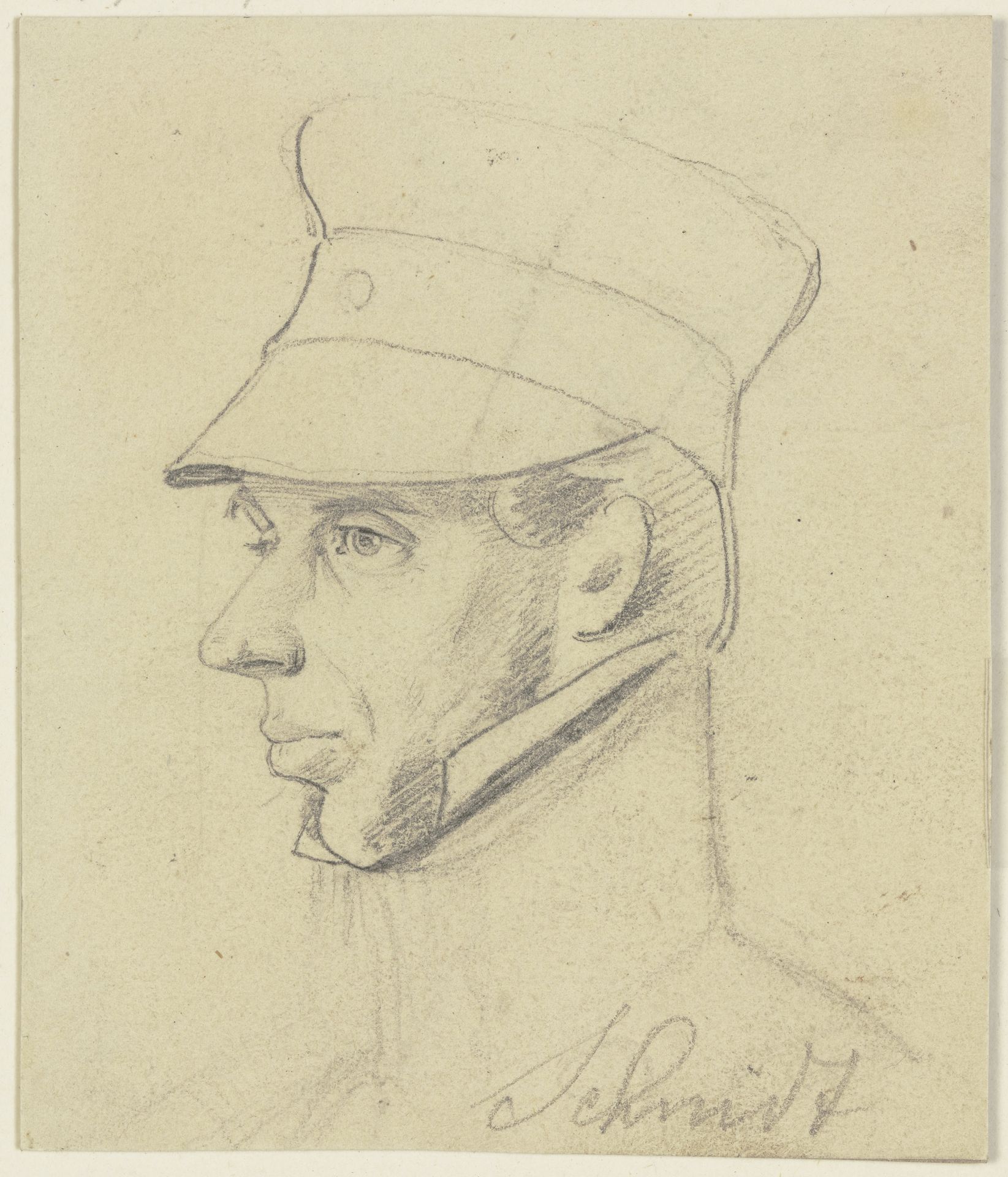 Bildnis Schmidt mit Dienstmütze by Carl Hoff