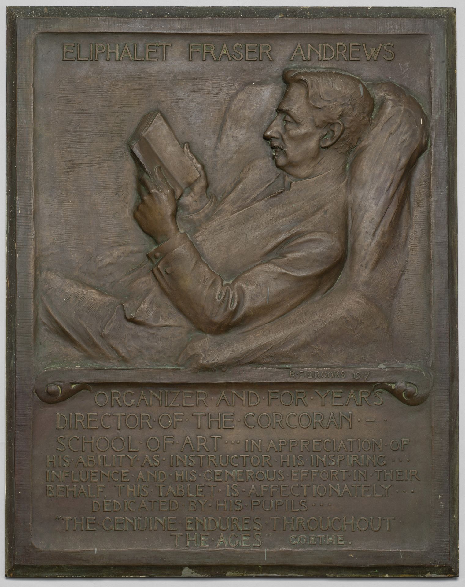 Memorial Tablet to the Late E. F. Andrews by Richard Edwin Brooks