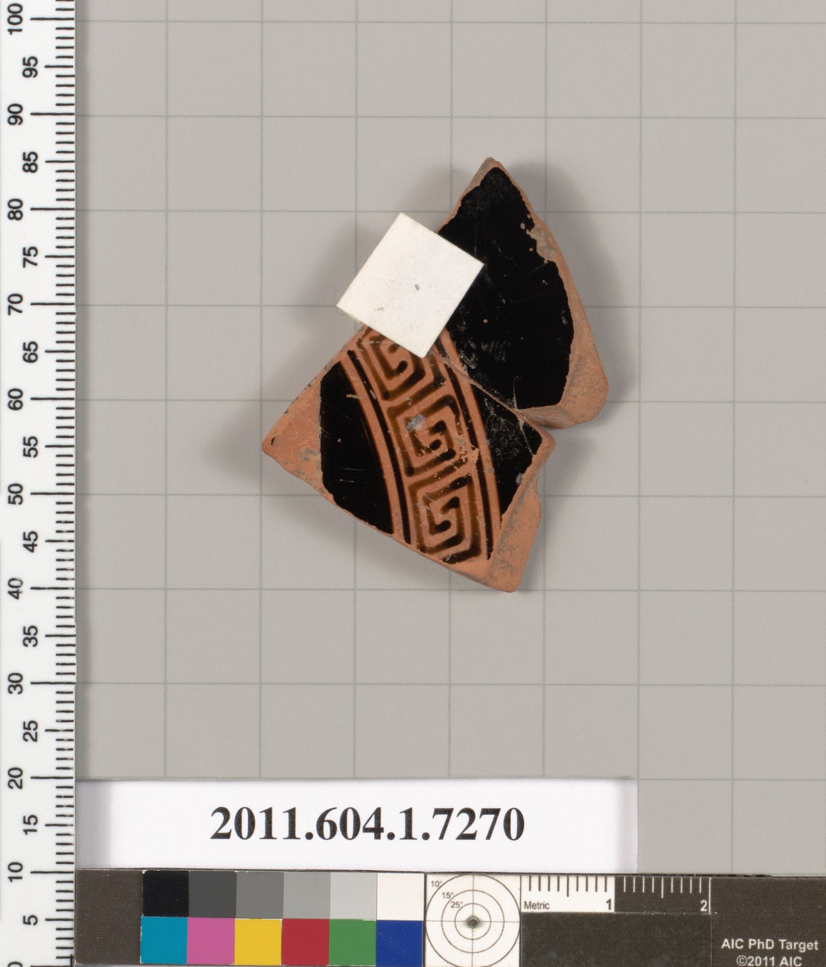 Terracotta fragment of a kylix (drinking cup) by Makron