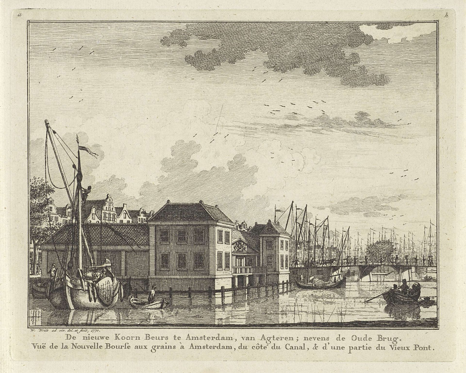 Nieuwe Korenbeurs Amsterdam, vanaf het water gezien by Willem Writs