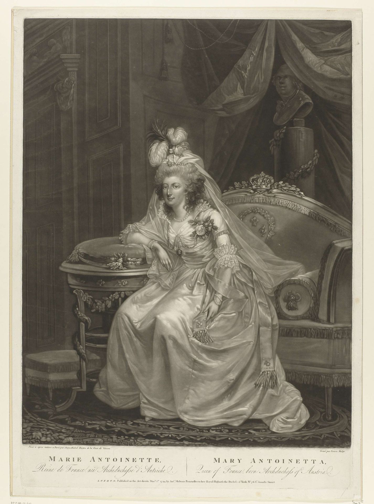 Portret van Marie Antoinette by Simon Malcho