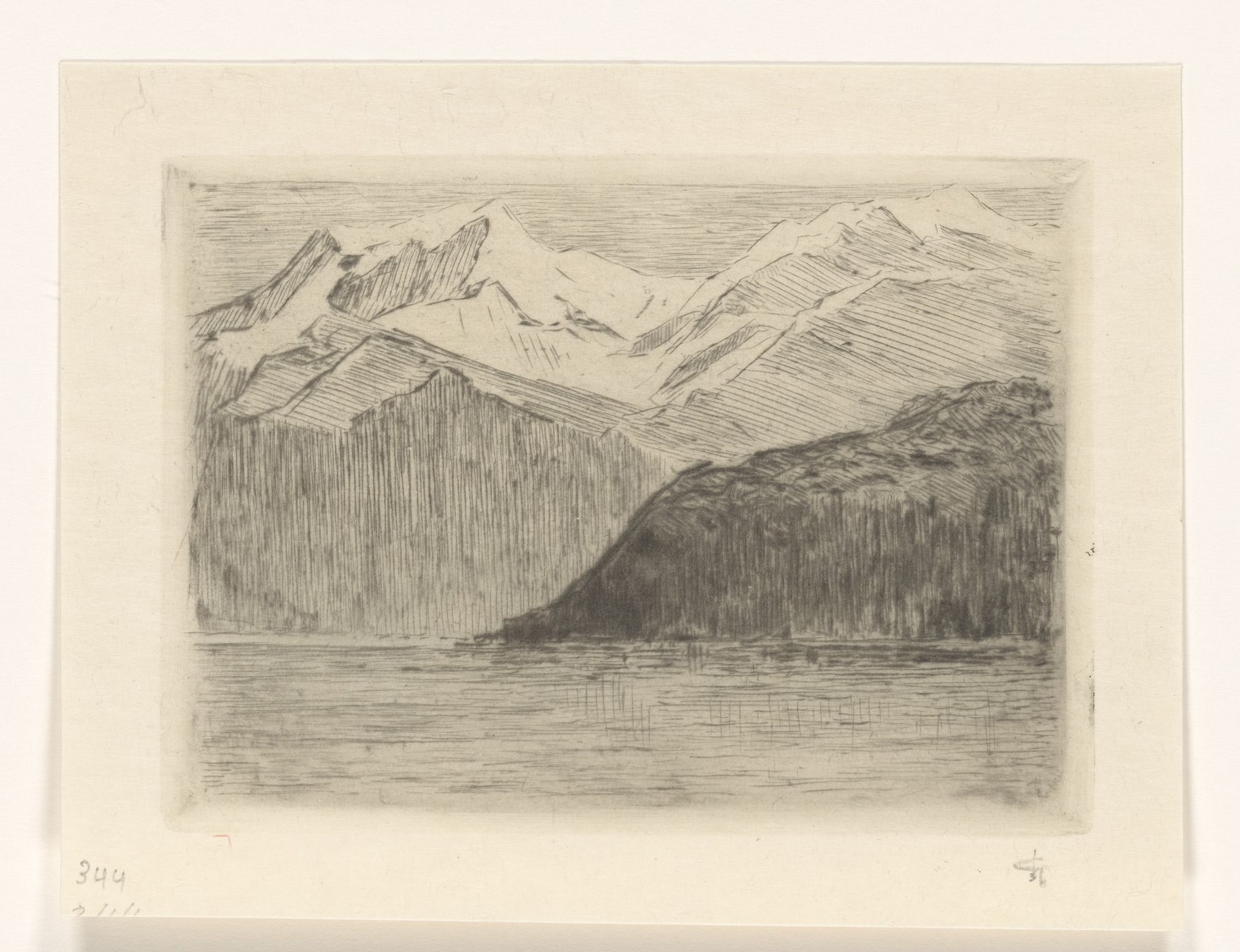 Gezicht op Urisee by Carel Nicolaas Storm van 's-Gravesande